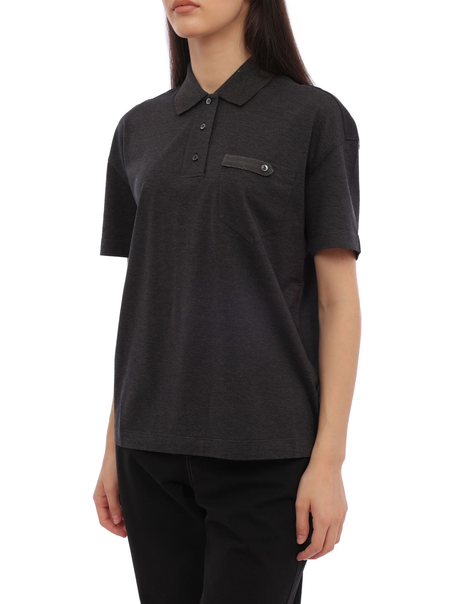 Поло Brunello Cucinelli M0A45BD905 C390 хлопковое женское — купить в интернет-магазине Verdistore