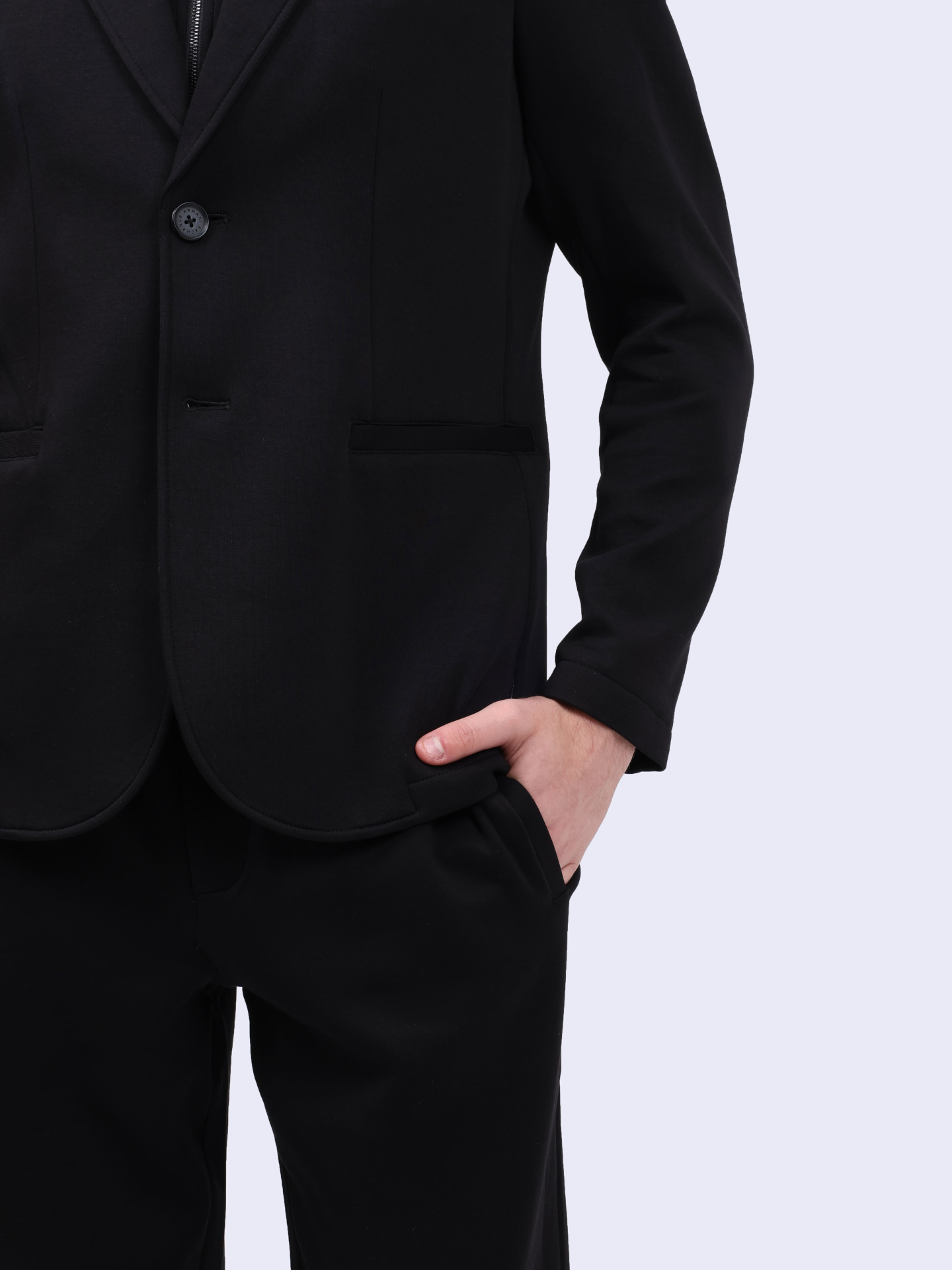 Пиджак Armani Exchange 6DZGHF ZJZGZ 1200 черный мужской со съемной планкой — купить в интернет-магазине Verdistore