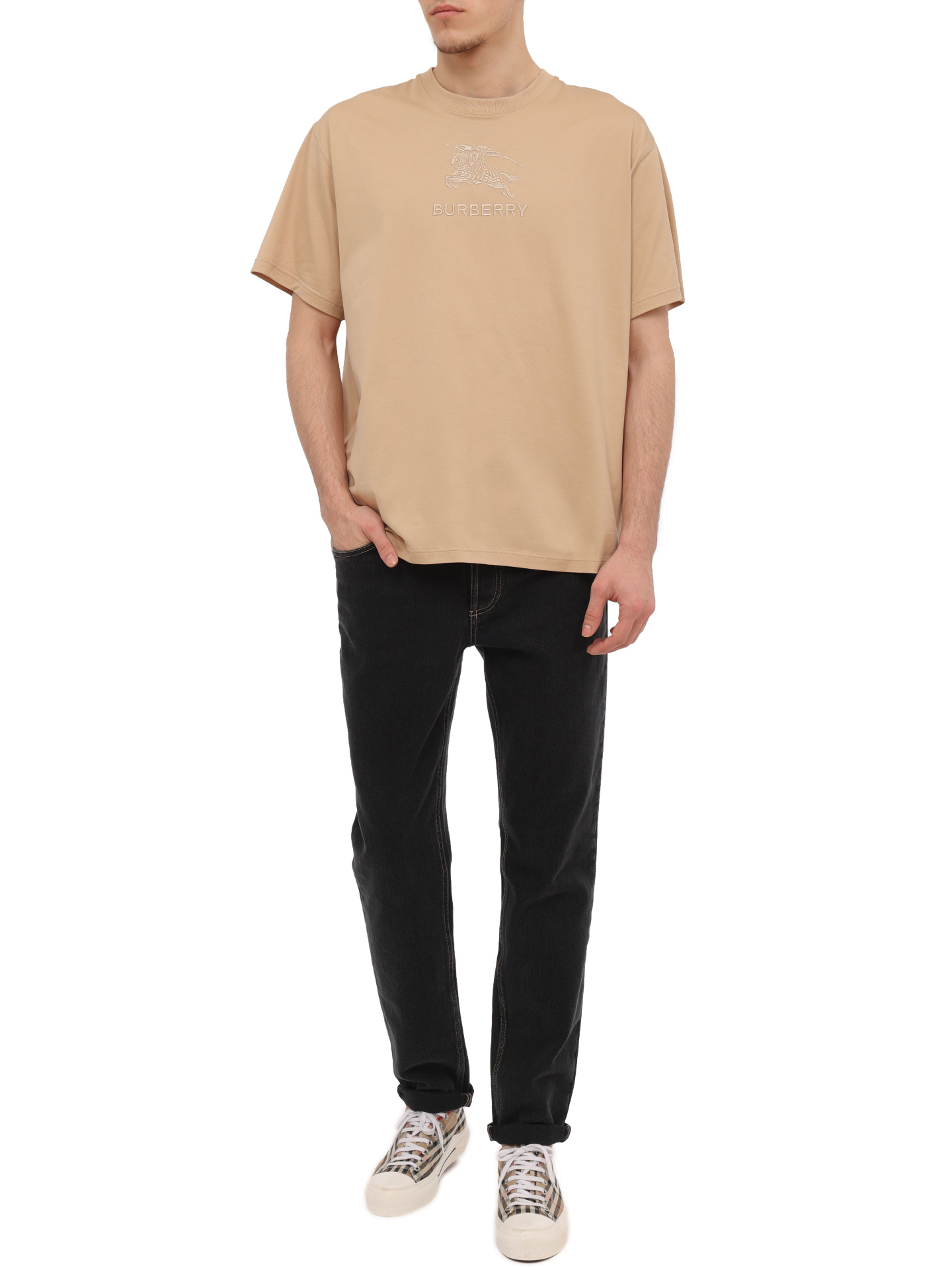 Футболка Burberry 8072749 A7405 хлопковая мужская — купить в интернет-магазине Verdistore