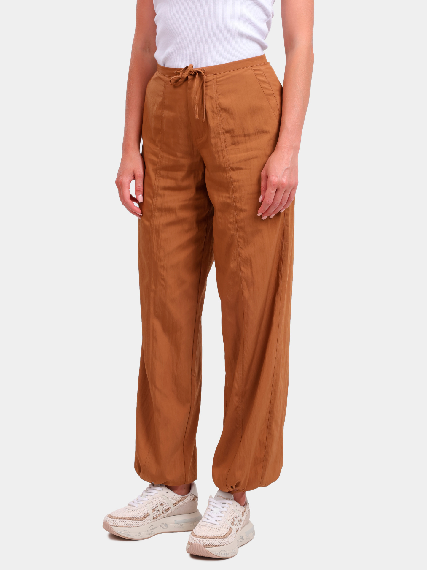 Брюки Calvin Klein Jeans J20J225338 коричневые женские — купить в интернет-магазине Verdistore