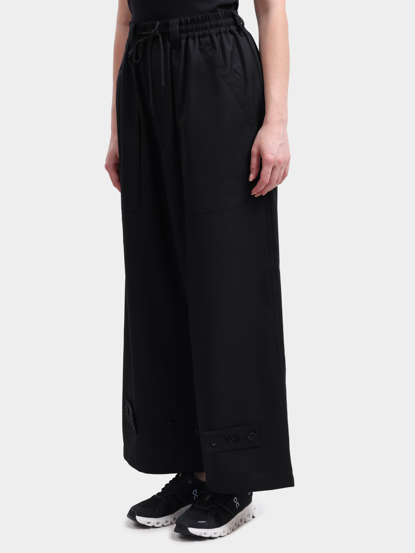 Брюки Y-3 KH3213 BLACK черные женские на кулиске — купить в интернет-магазине Verdistore