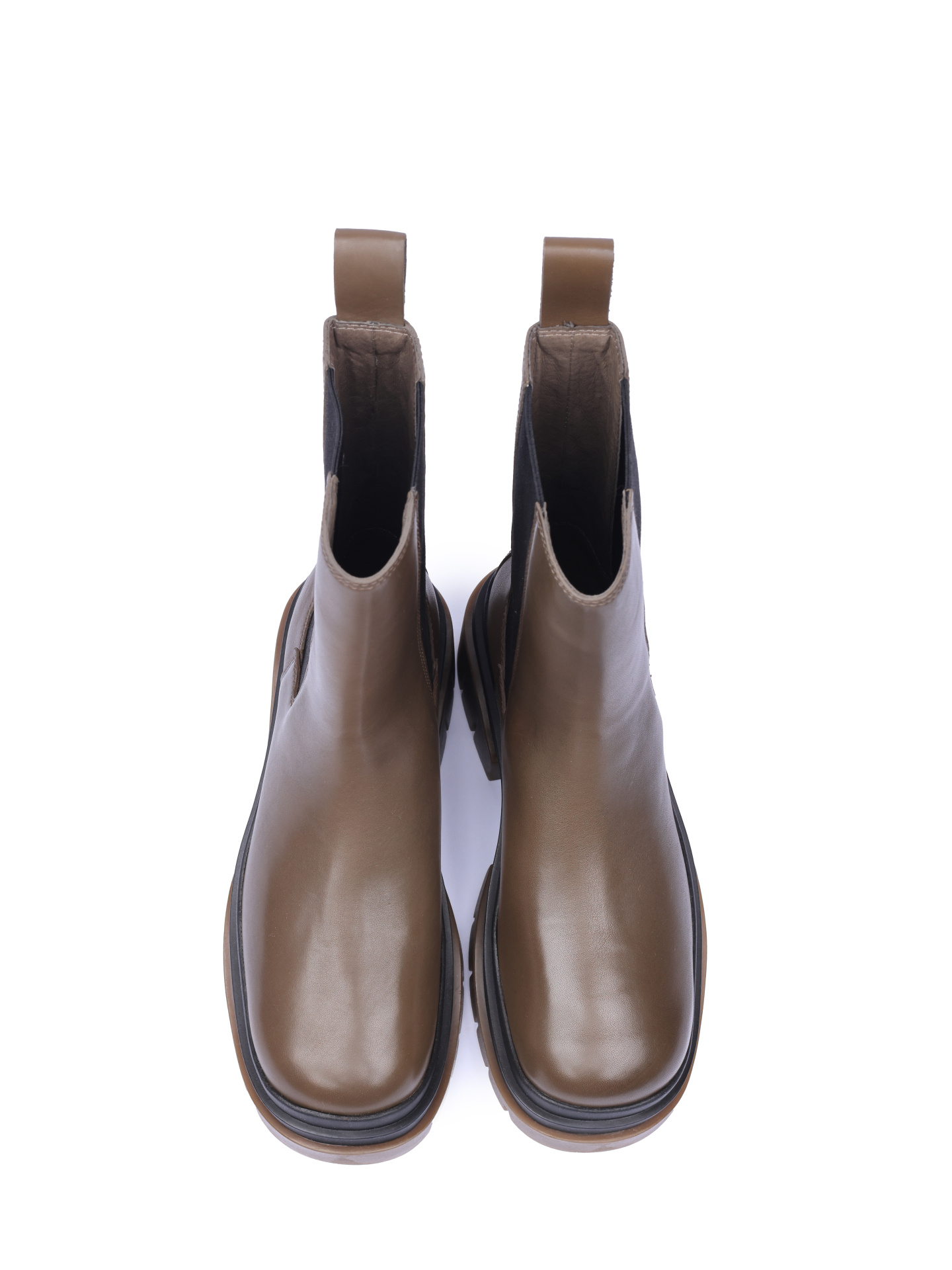 Ботинки ASH STORM 004 коричневые женские на контрастной подошве — купить в интернет-магазине Verdistore