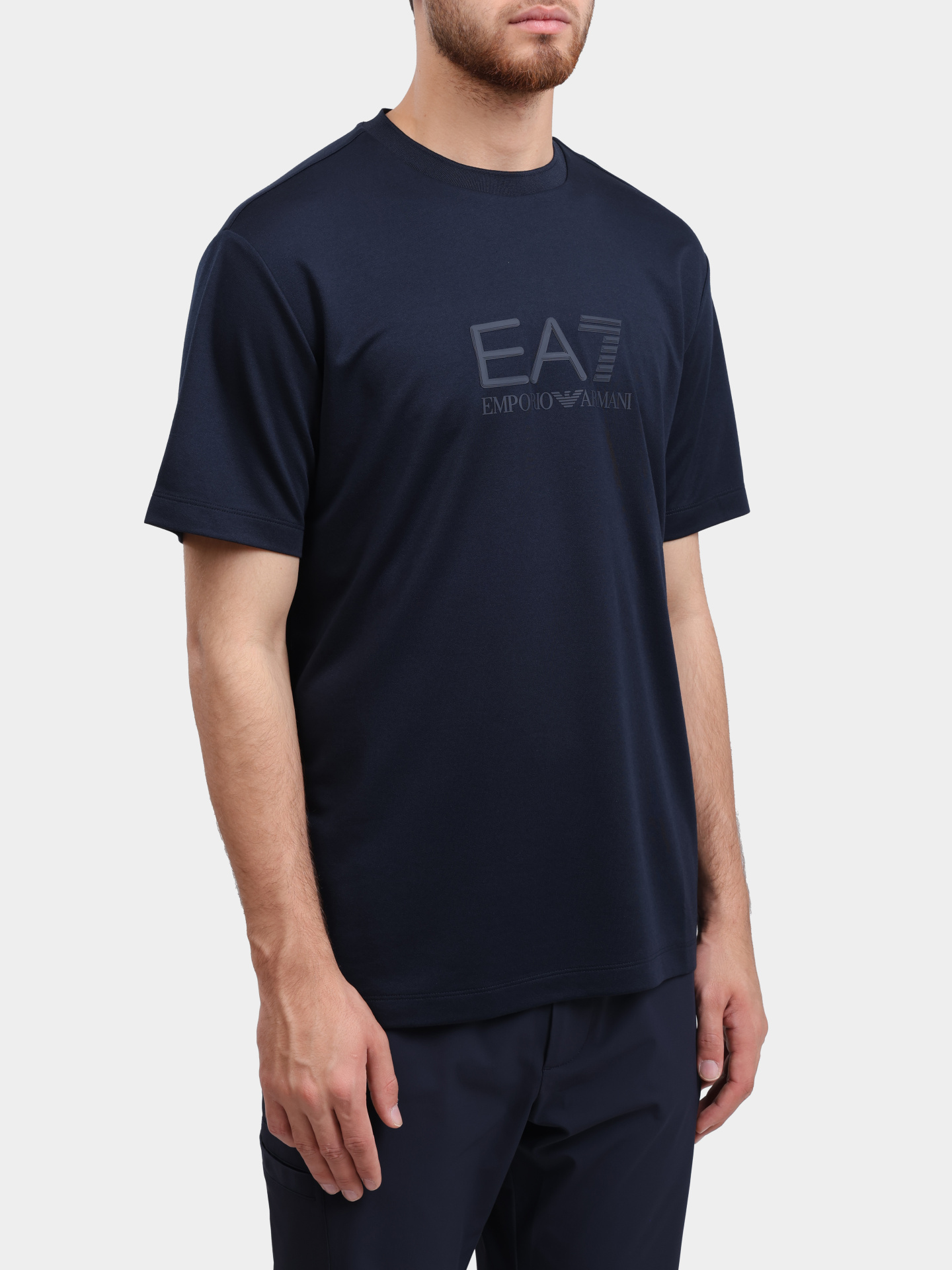 Футболка EA7 7M001358 AF13862 UB102 темно-синяя мужская — купить в интернет-магазине Verdistore