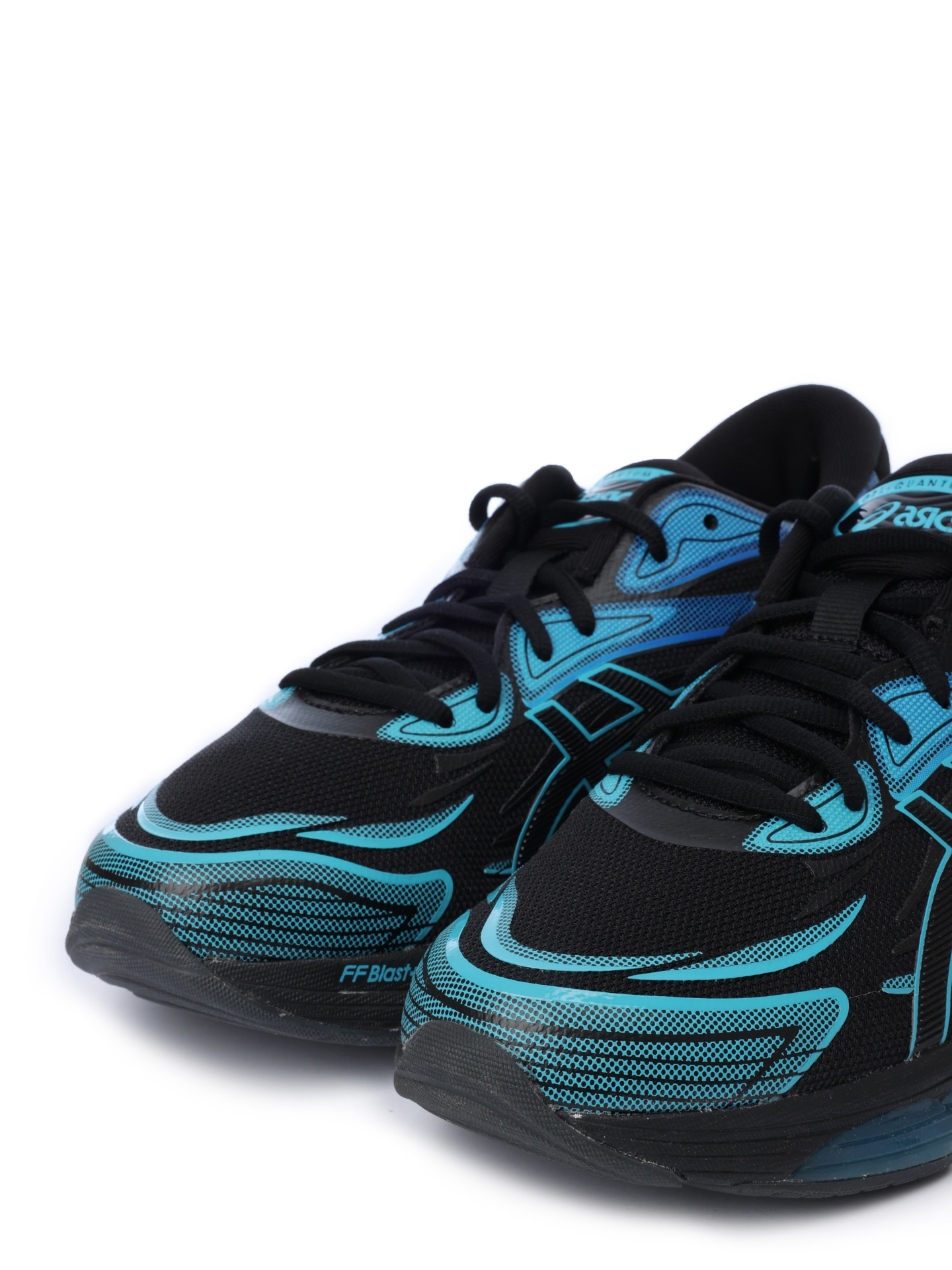 Кроссовки Asics 1203A305 черные мужские с синим принтом — купить в интернет-магазине Verdistore