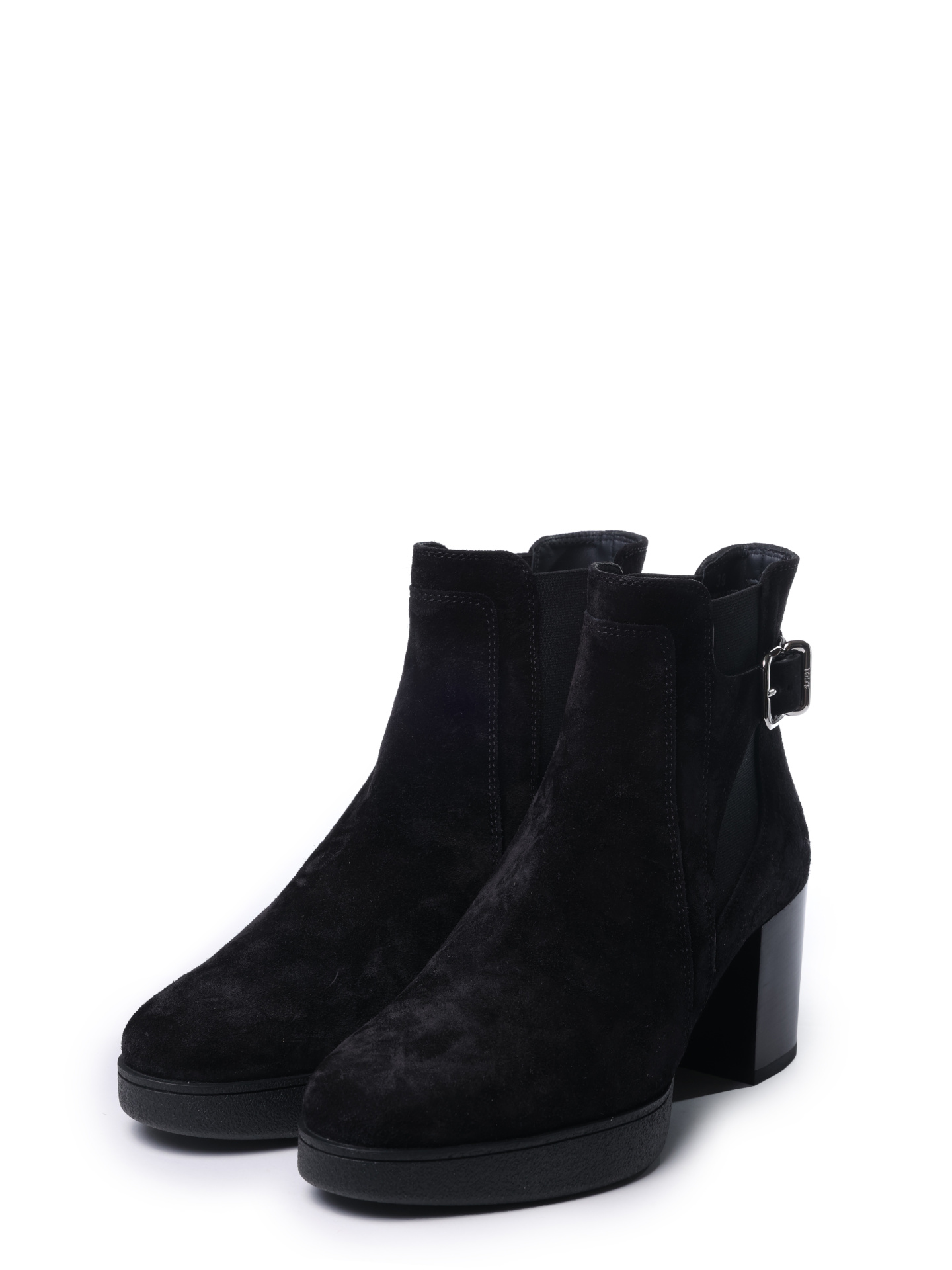 Ботильоны XXW40A0U700BYEB999 черные замшевые на высоком каблуке — купить в интернет-магазине Verdistore