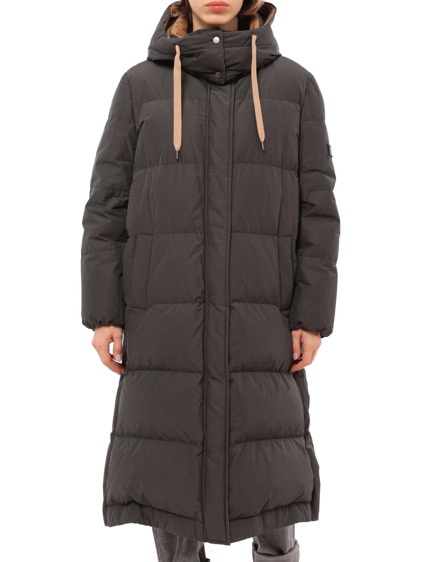 Пуховик Brunello Cucinelli MB5749745 C2126 удлиненный женский — купить в интернет-магазине Verdistore