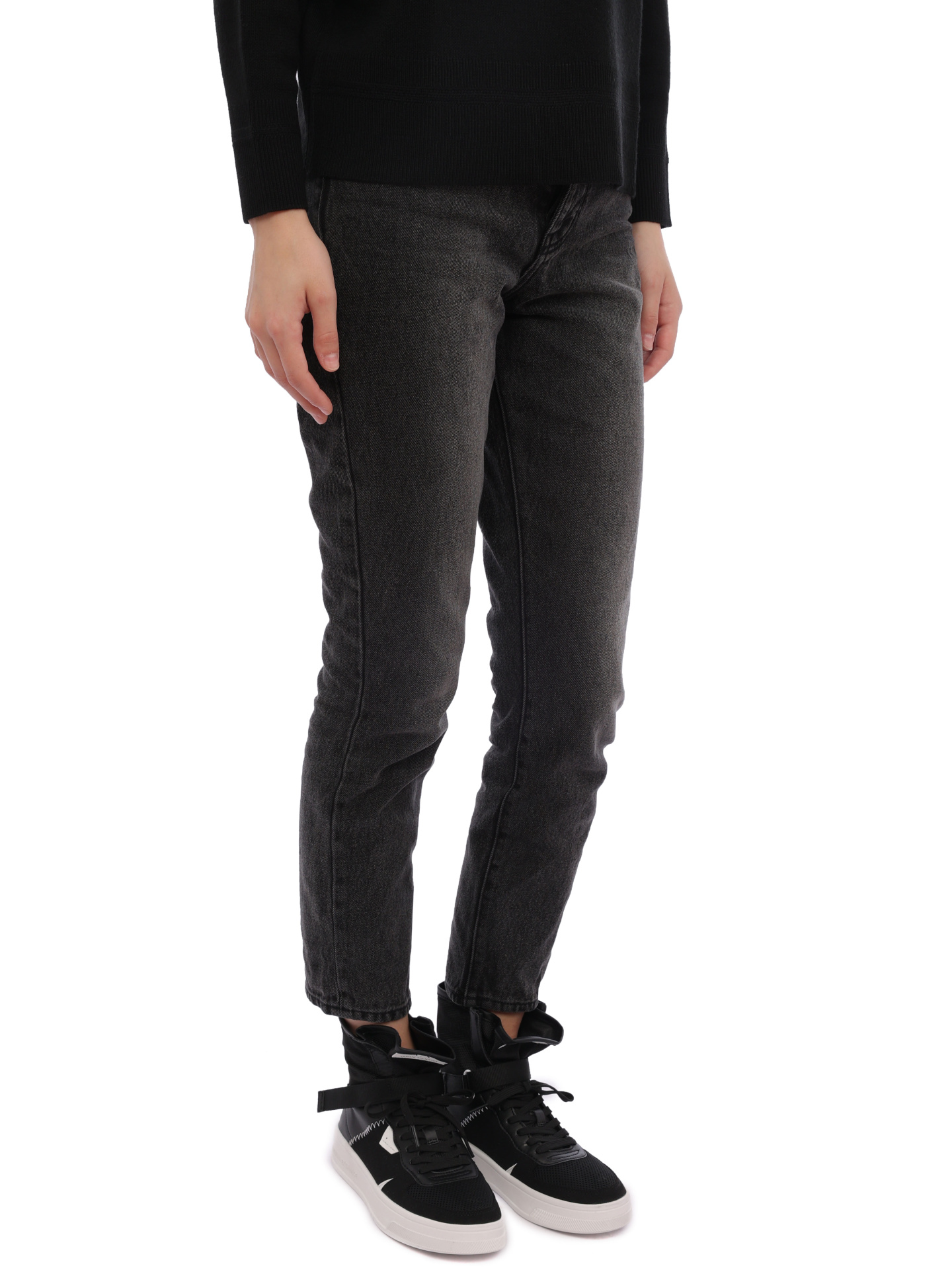 Джинсы Armani Exchange 6RYJ51 Y11AZ 0204 черные женские зауженные — купить в интернет-магазине Verdistore