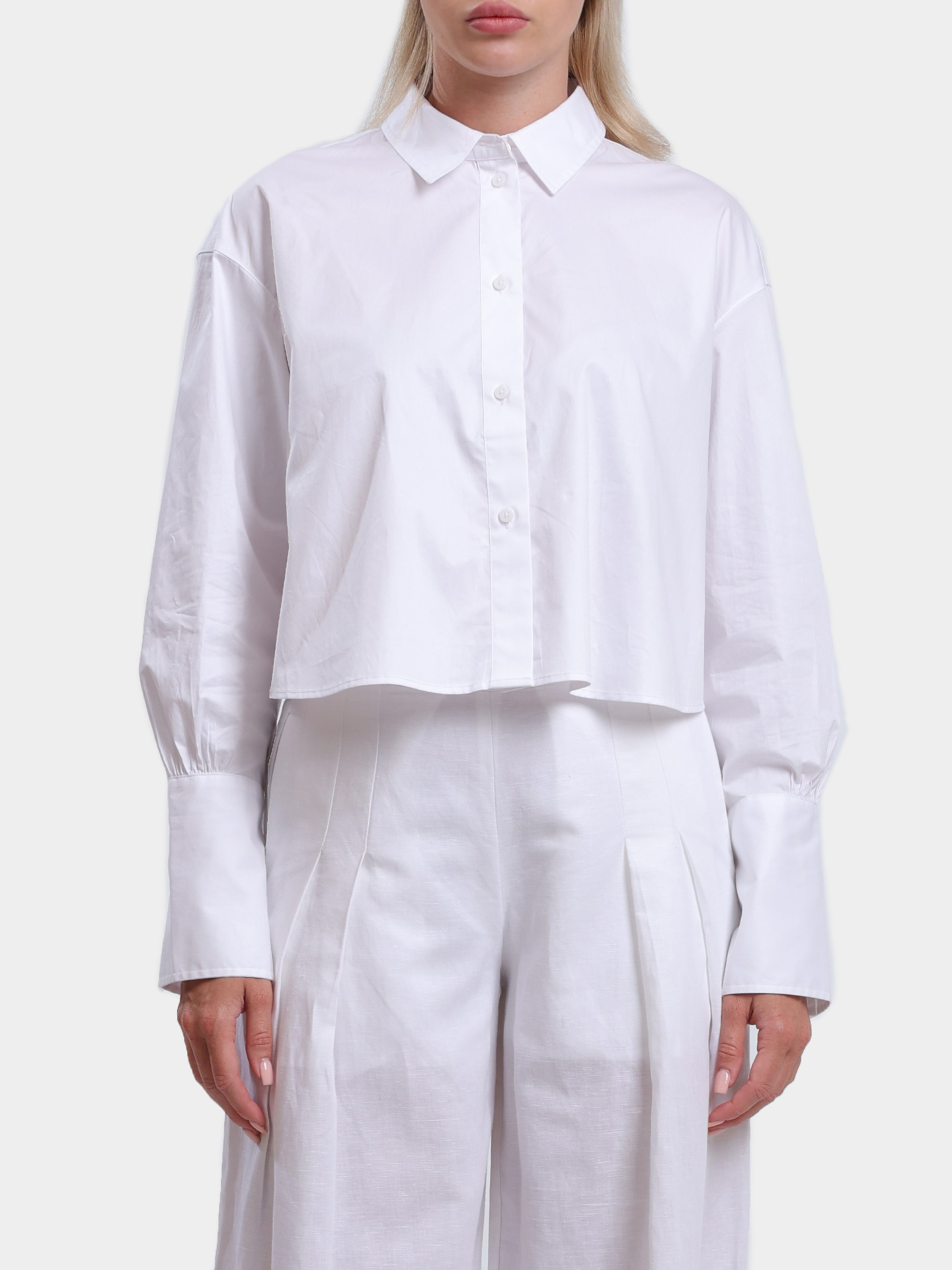 Рубашка Armani Exchange XW000494 AF12812 U0002 укороченная женская — купить в интернет-магазине Verdistore