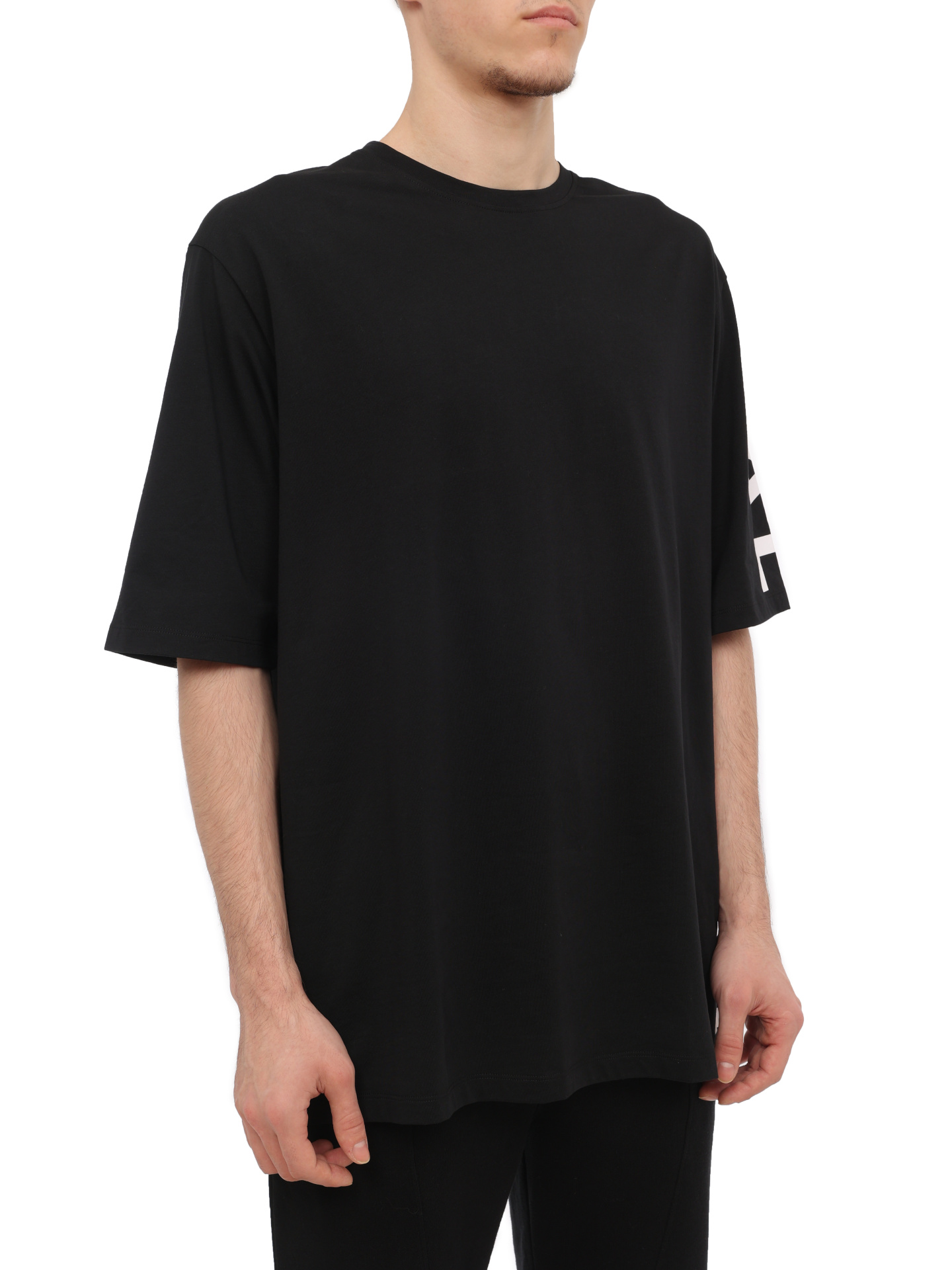 Футболка Balmain BH1EH015BB15 EAB черная мужская с логотипом — купить в интернет-магазине Verdistore