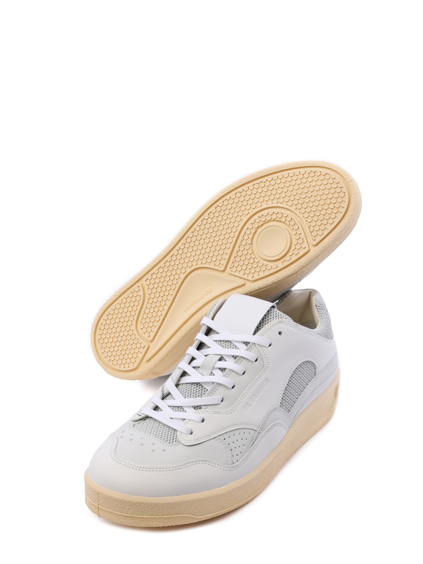 Кеды белые с перфорацией на бежевой подошве — купить в интернет-магазине Verdistore