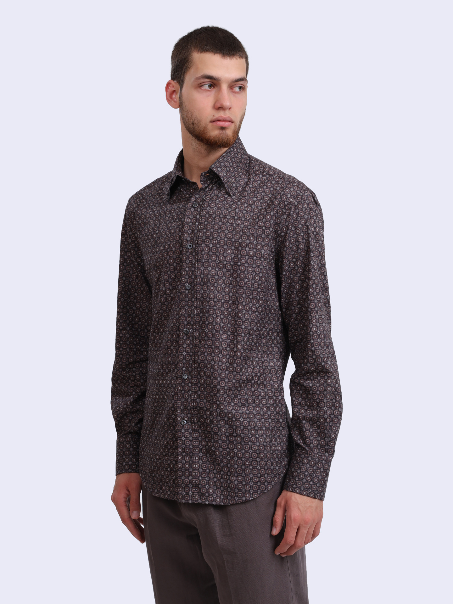 Рубашка Brunello Cucinelli MM6931716 C001 хлопковая мужская — купить в интернет-магазине Verdistore