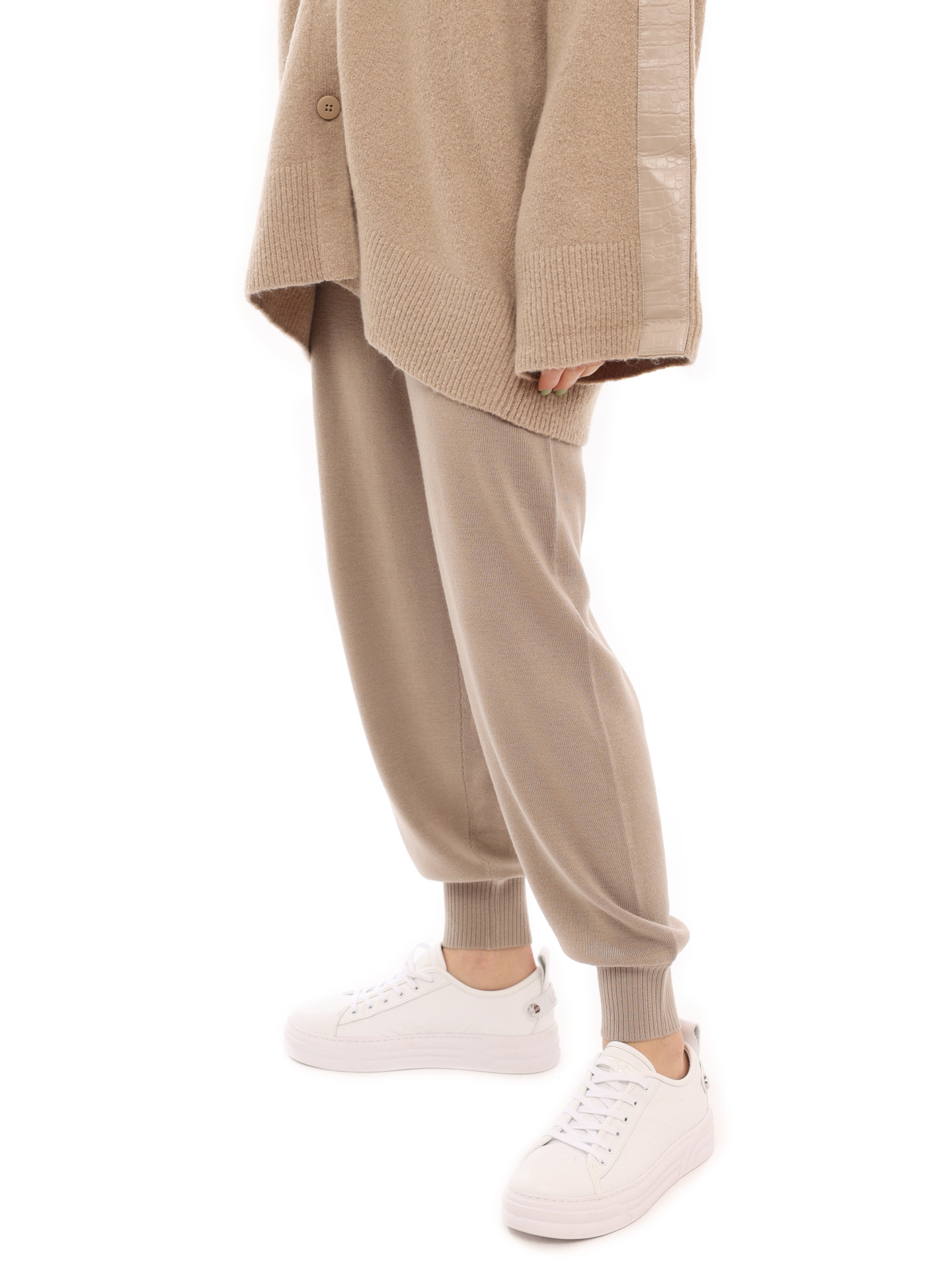 Брюки Armani Exchange 6LYP1G YME3Z 1768 бежевые женские из шерсти — купить в интернет-магазине Verdistore