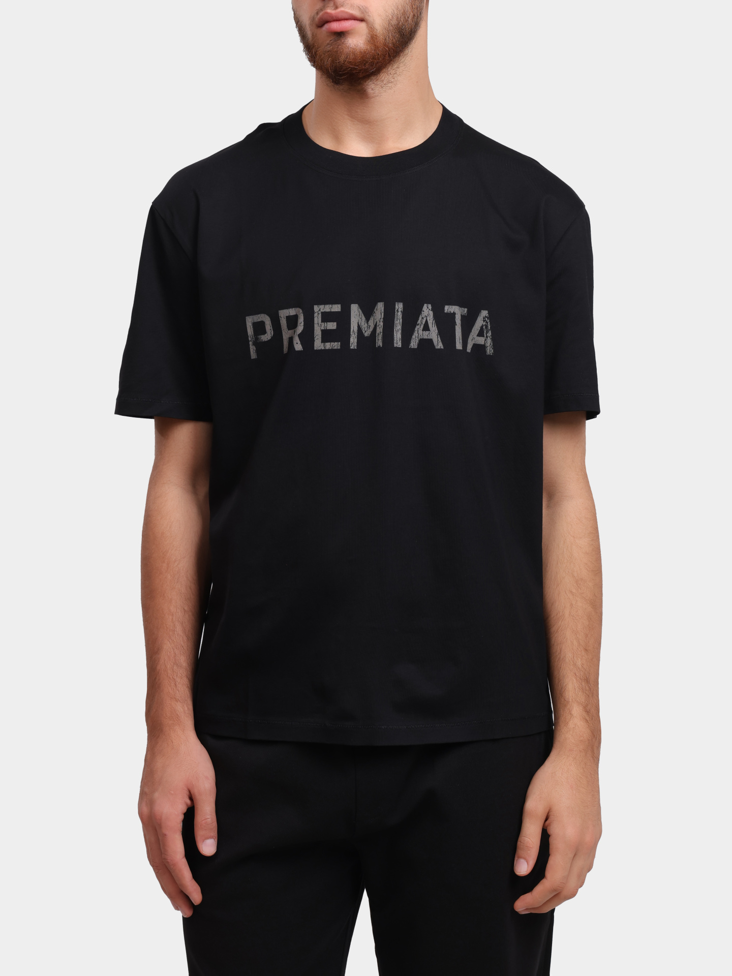 Футболка Premiata PA1030 BLACK хлопковая мужская с логотипом — купить в интернет-магазине Verdistore
