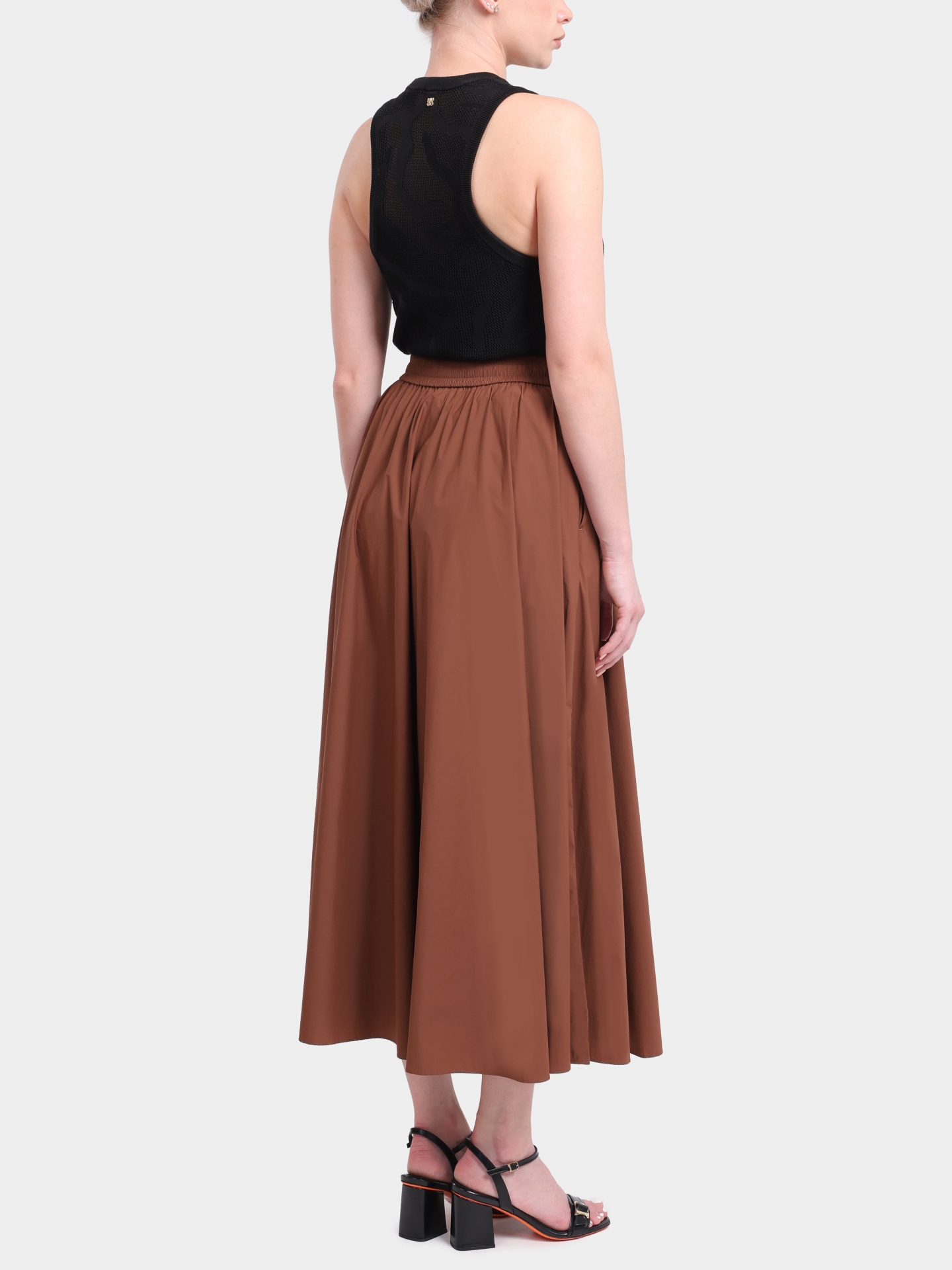 Юбка Herno GN000007D 12431SZ 2240 террактовая женская свободного кроя — купить в интернет-магазине Verdistore