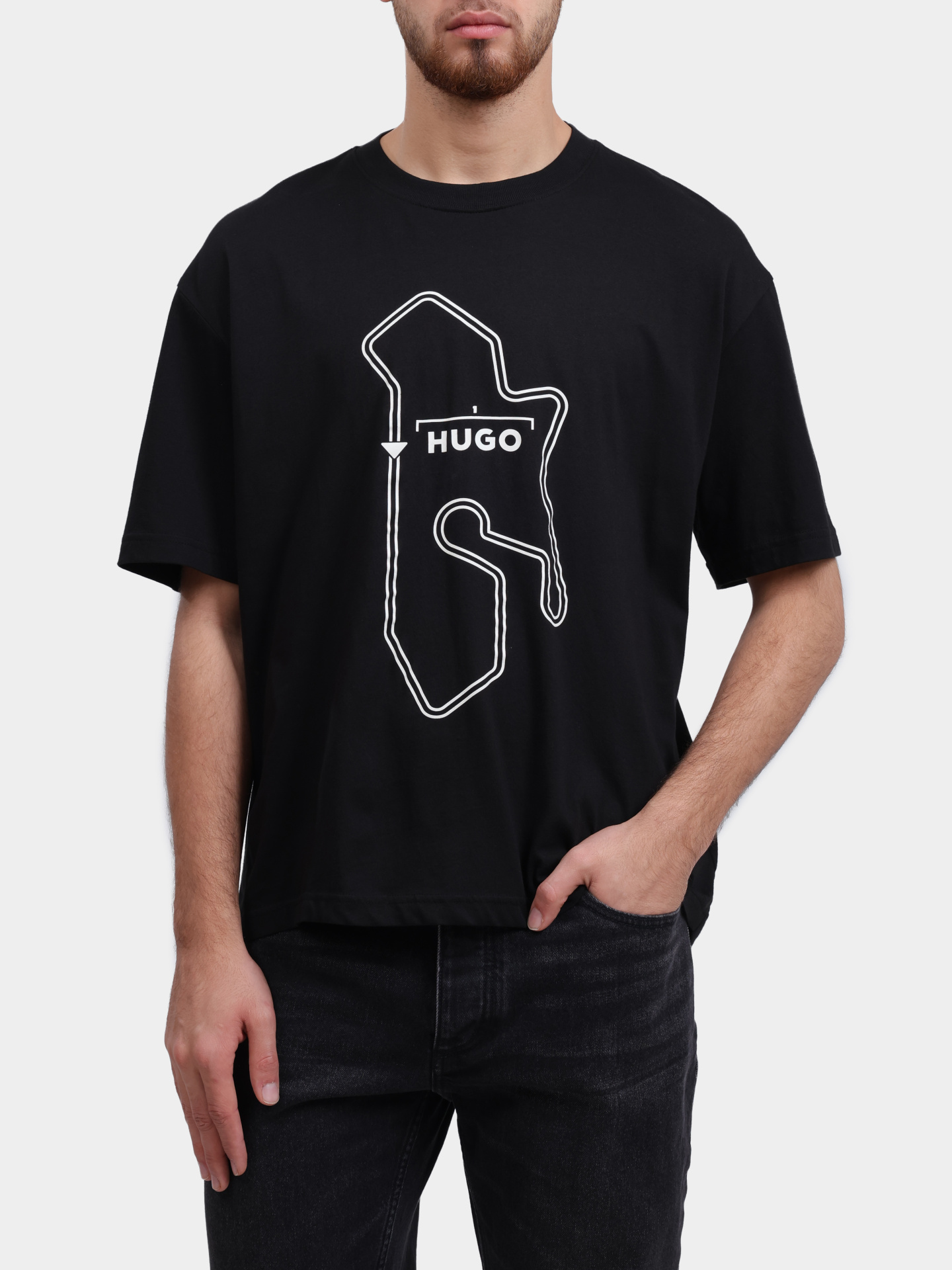 Футболка Hugo 50531757 001 хлопковая мужская — купить в интернет-магазине Verdistore