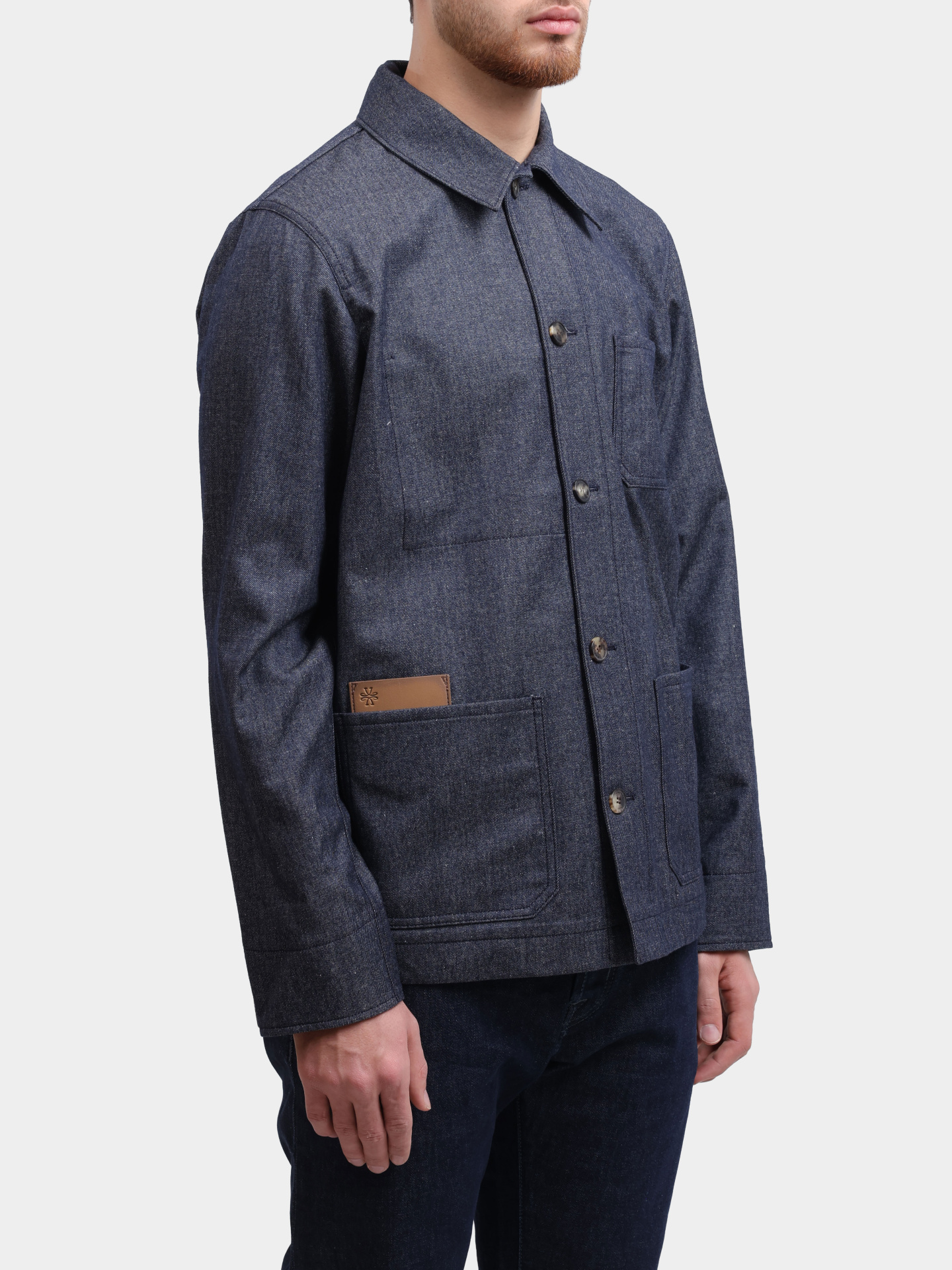 Куртка-рубашка Jacob Cohen JUM_E0033 080 S4307 RW 0540M синяя мужская — купить в интернет-магазине Verdistore