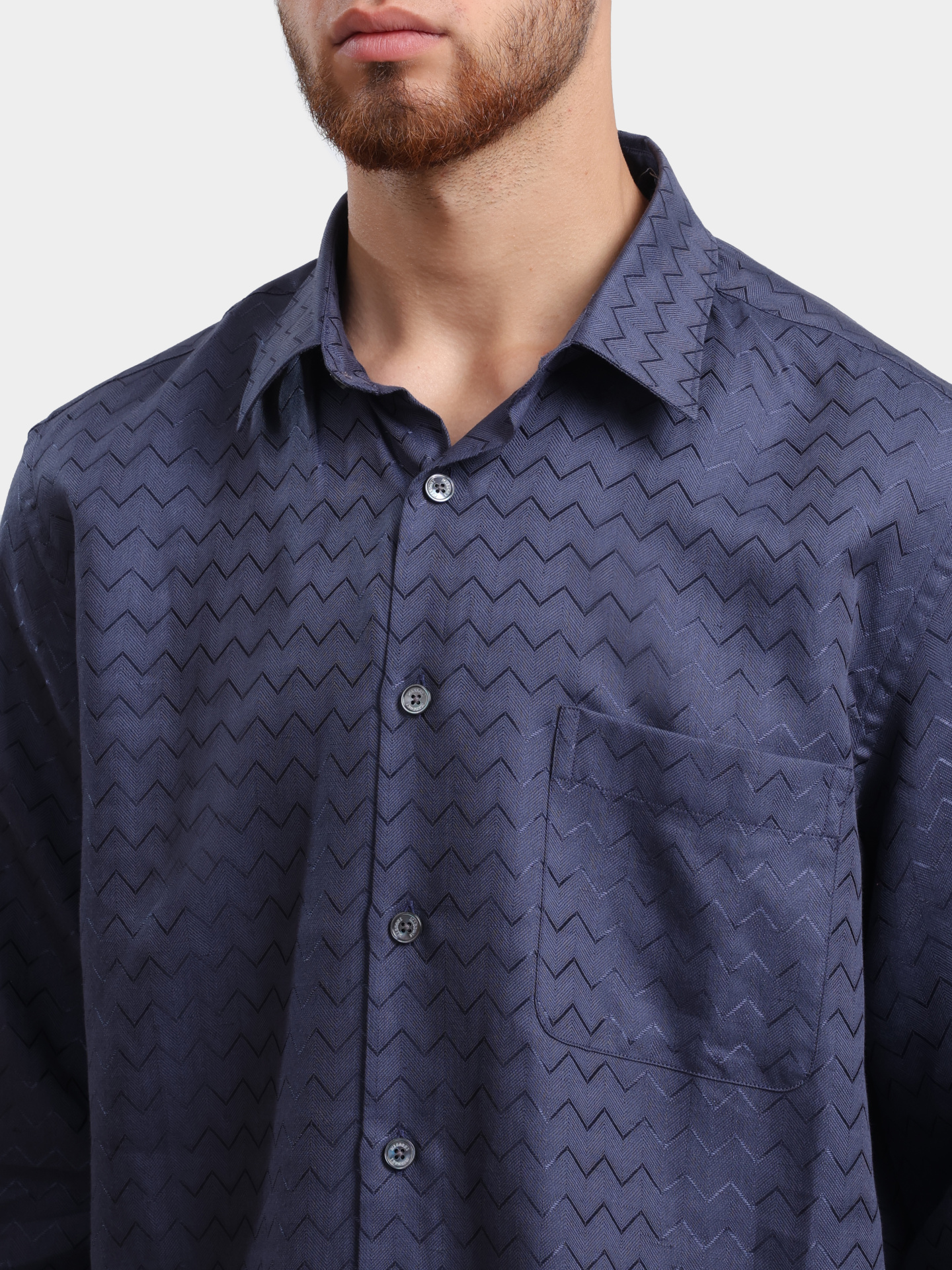 Рубашка MISSONI US25SJ0H BW00VA 93924 синяя мужская — купить в интернет-магазине Verdistore