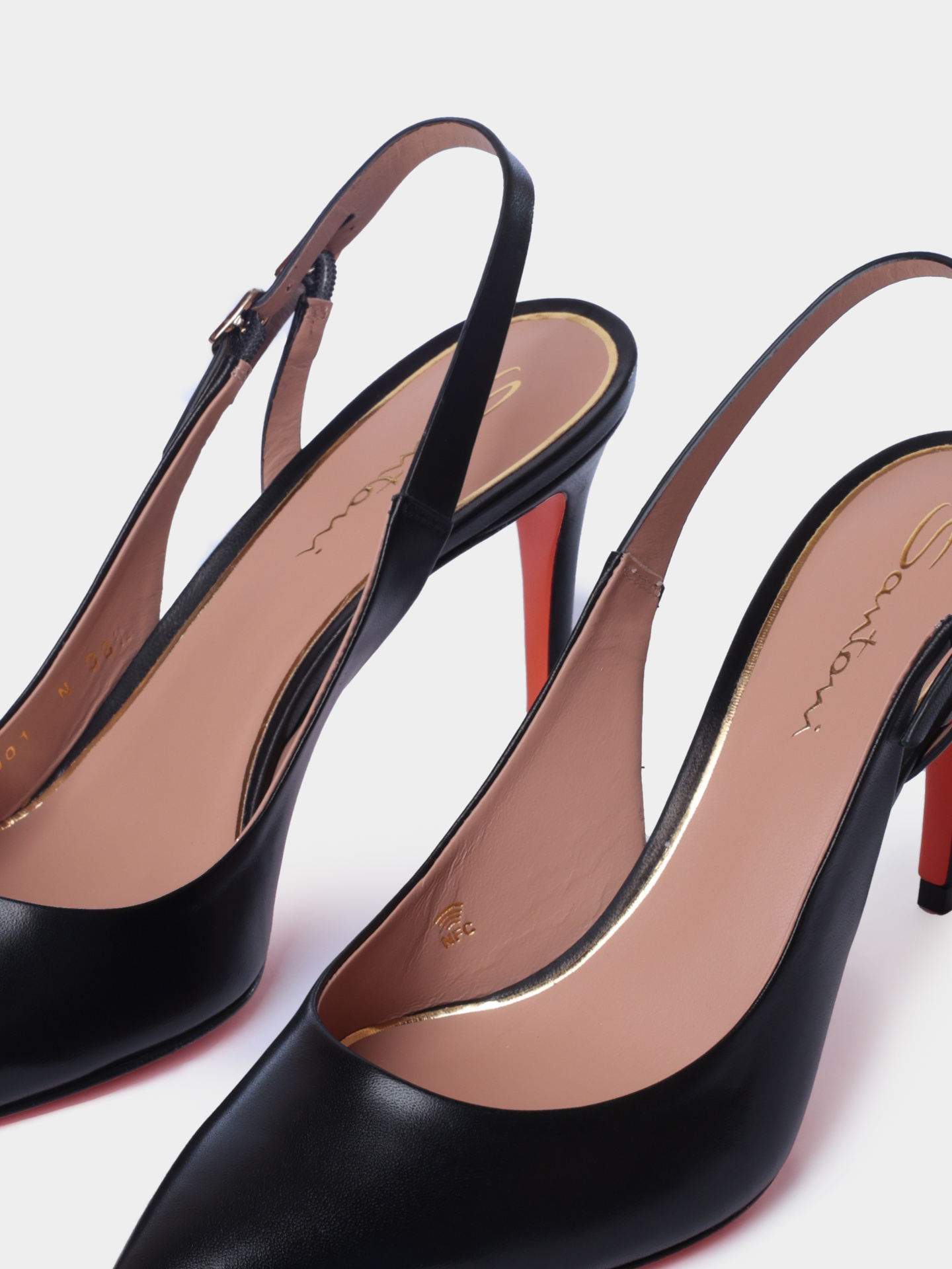 Туфли Santoni WDIG71269HI2NSZAN01 кожаные женские — купить в интернет-магазине Verdistore
