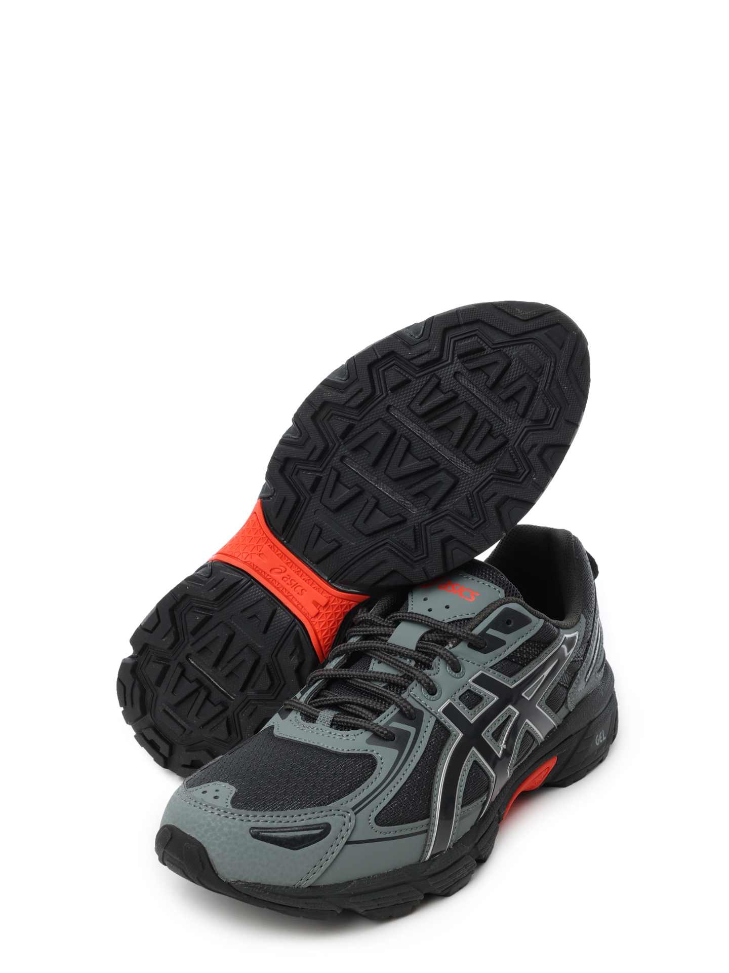 Кроссовки Asics 1203A297 023 серые мужские с красными элементами — купить в интернет-магазине Verdistore