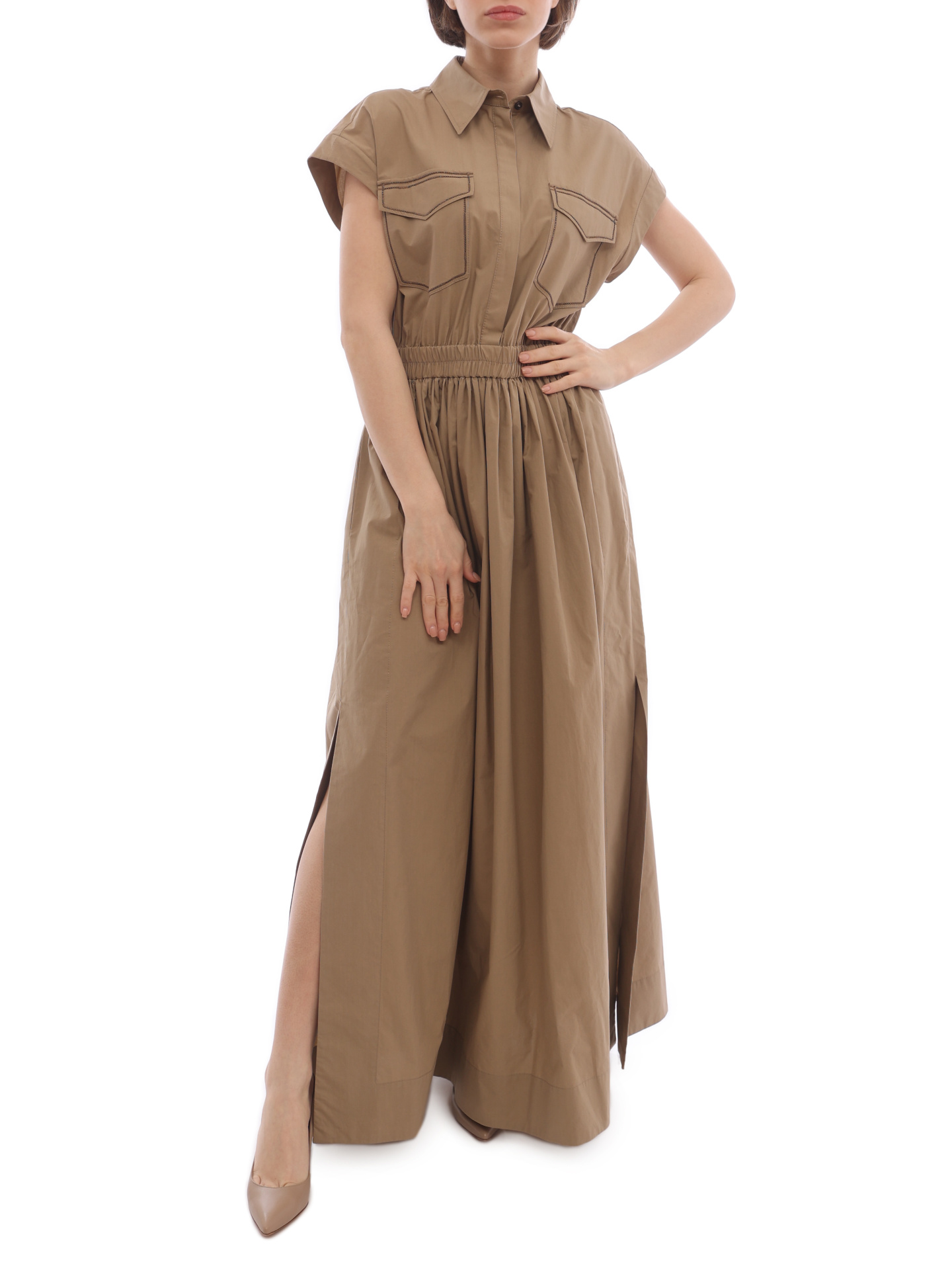 Платье Brunello Cucinelli MH127A4896 C8610 хлопокове женское с поясом — купить в интернет-магазине Verdistore