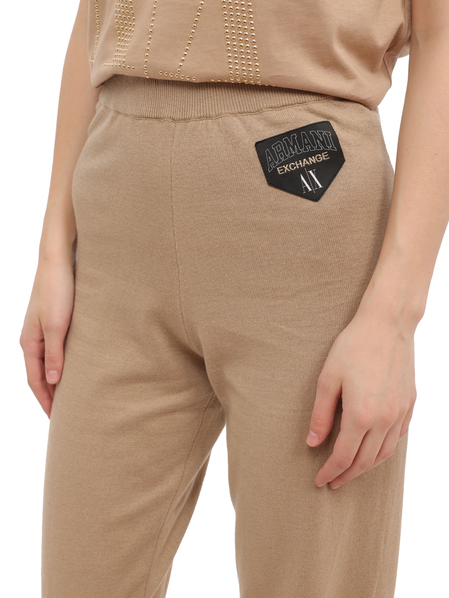 картинка Брюки Armani Exchange 6RYP2K YMX3Z 0748 трикотажные женские с манжетами от магазина Verdistore