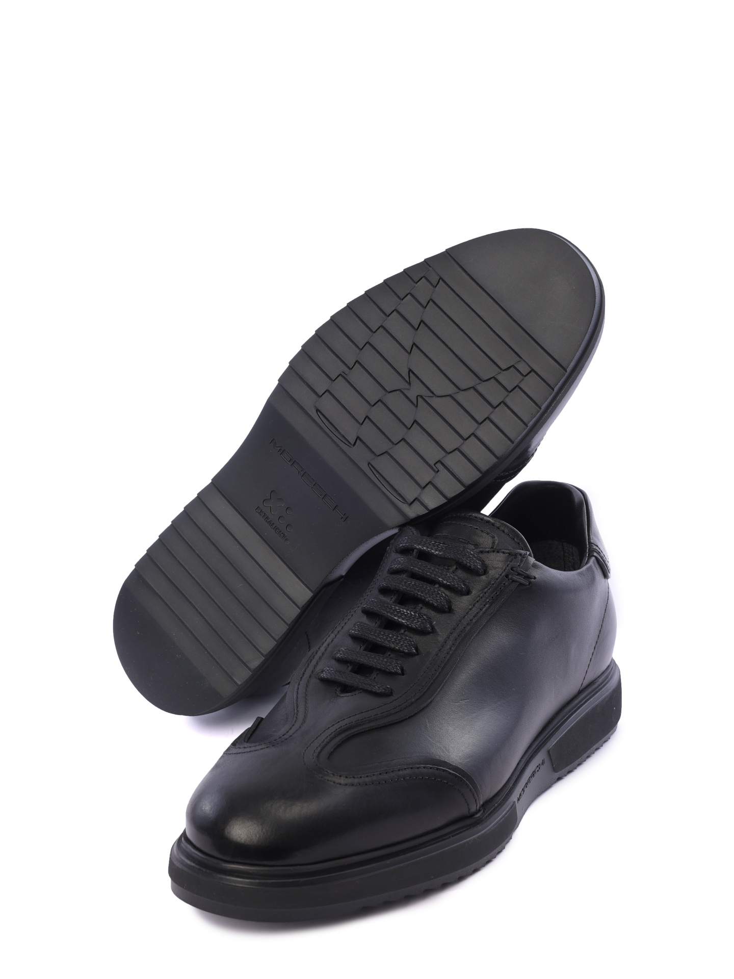 Кроссовки кожаные черные на шнурках — купить в интернет-магазине Verdistore