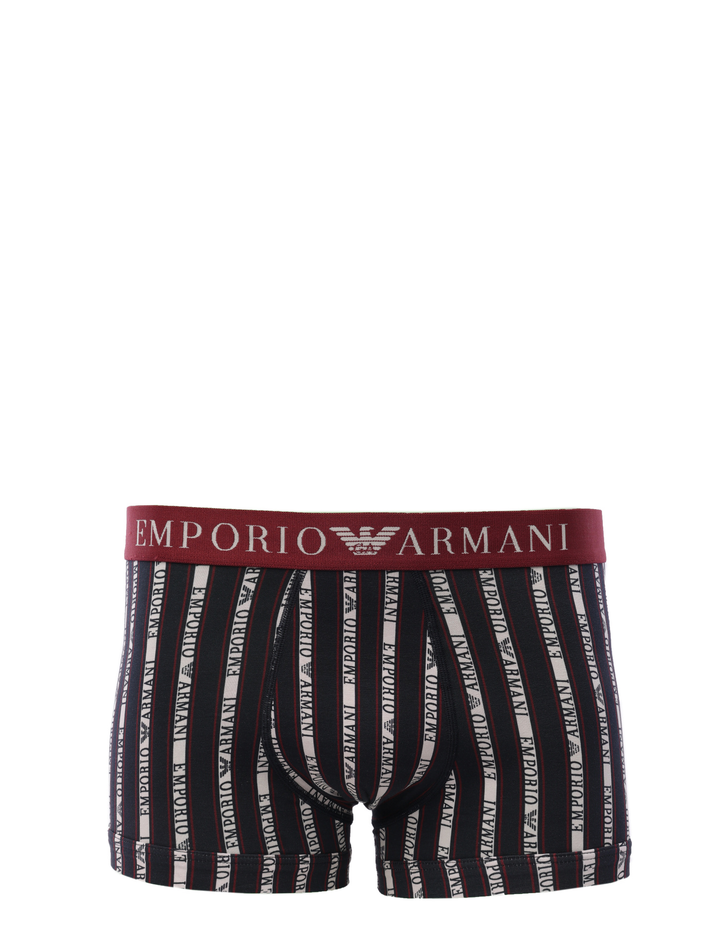 Трусы черные с контрастным полосатым принтом — купить в интернет-магазине Verdistore