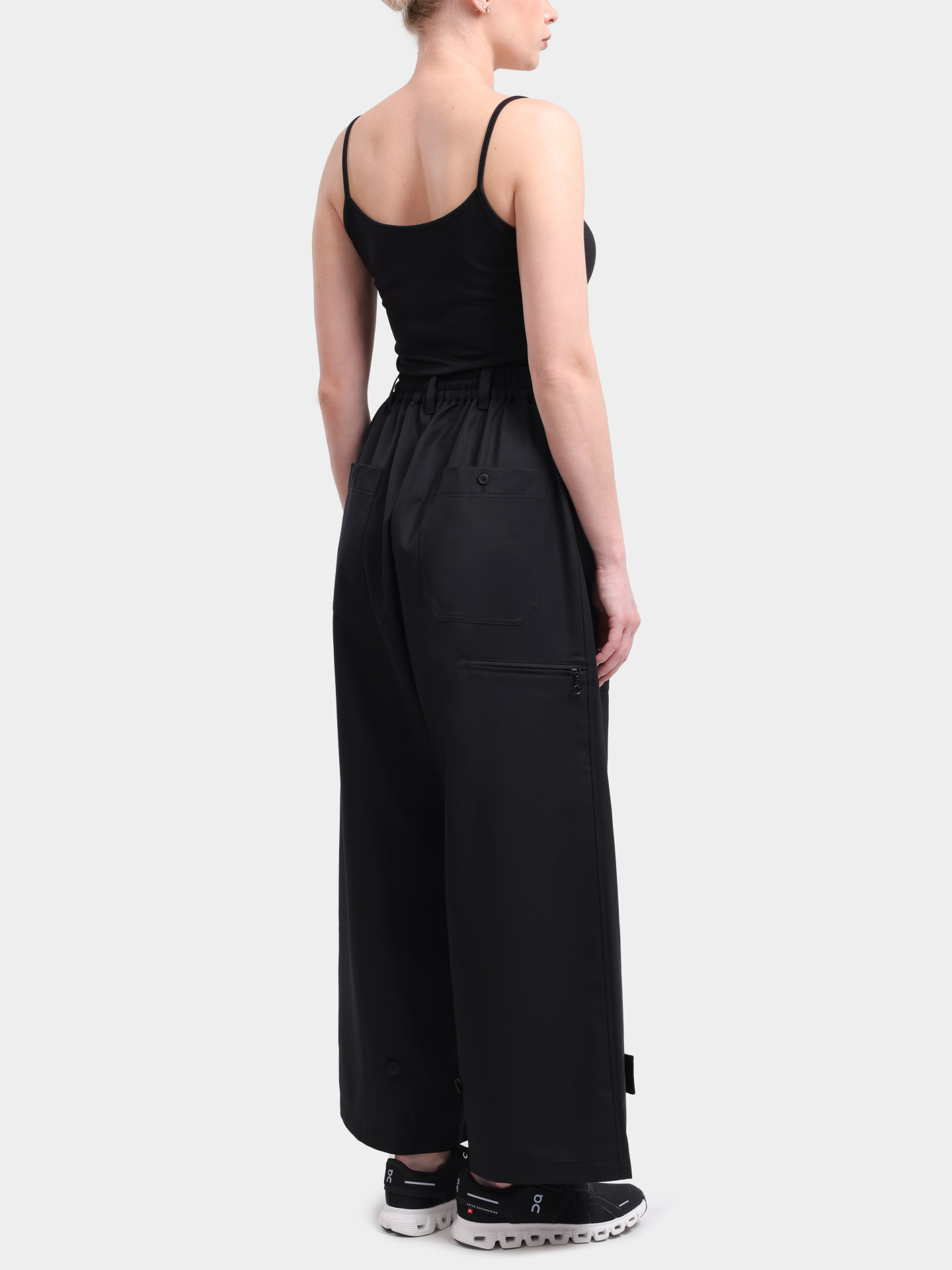 Брюки Y-3 KH3213 BLACK черные женские на кулиске — купить в интернет-магазине Verdistore