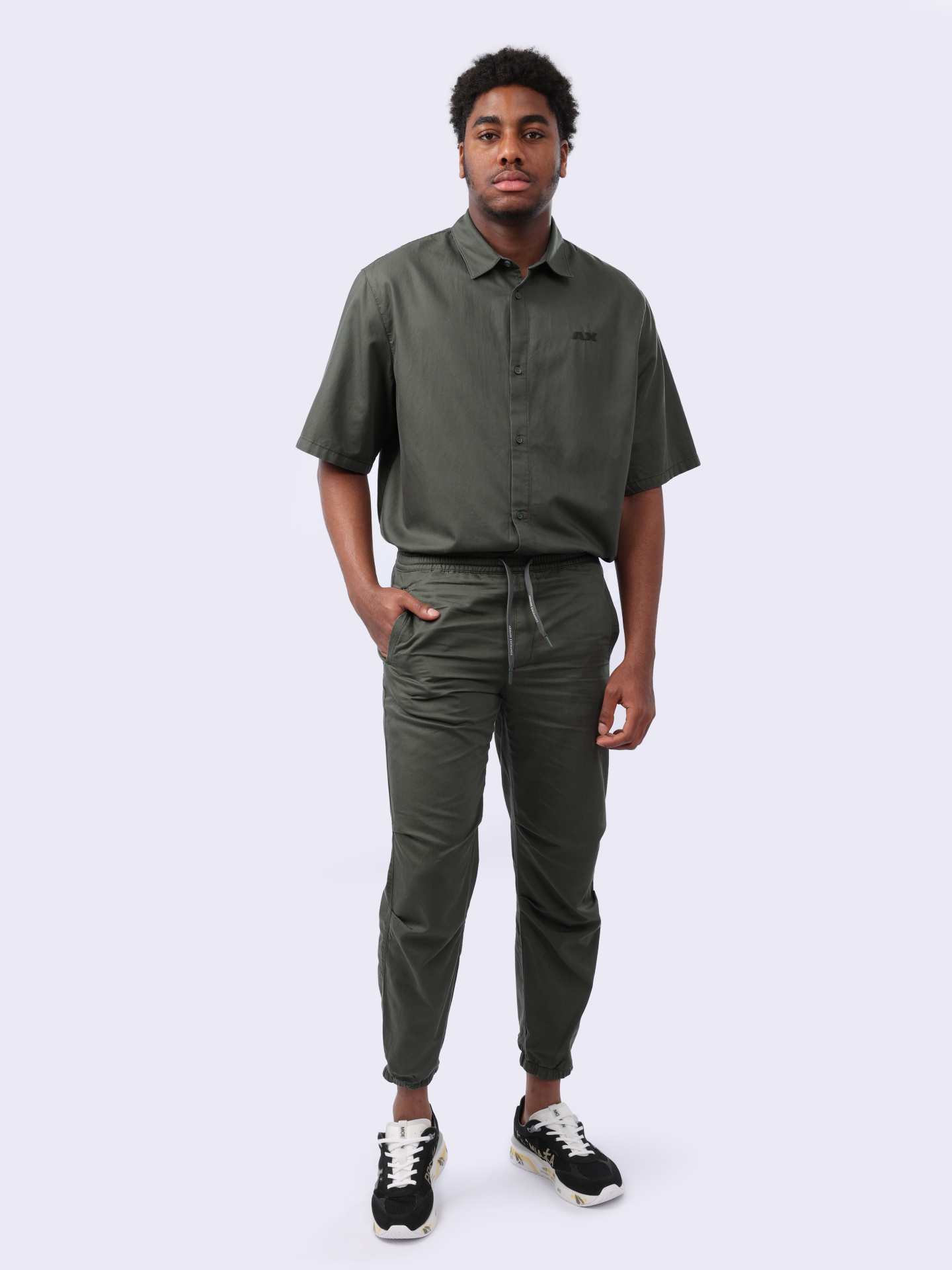 Брюки Armani Exchange 3DZP33 ZN3LZ 1839 темно-серые мужские — купить в интернет-магазине Verdistore