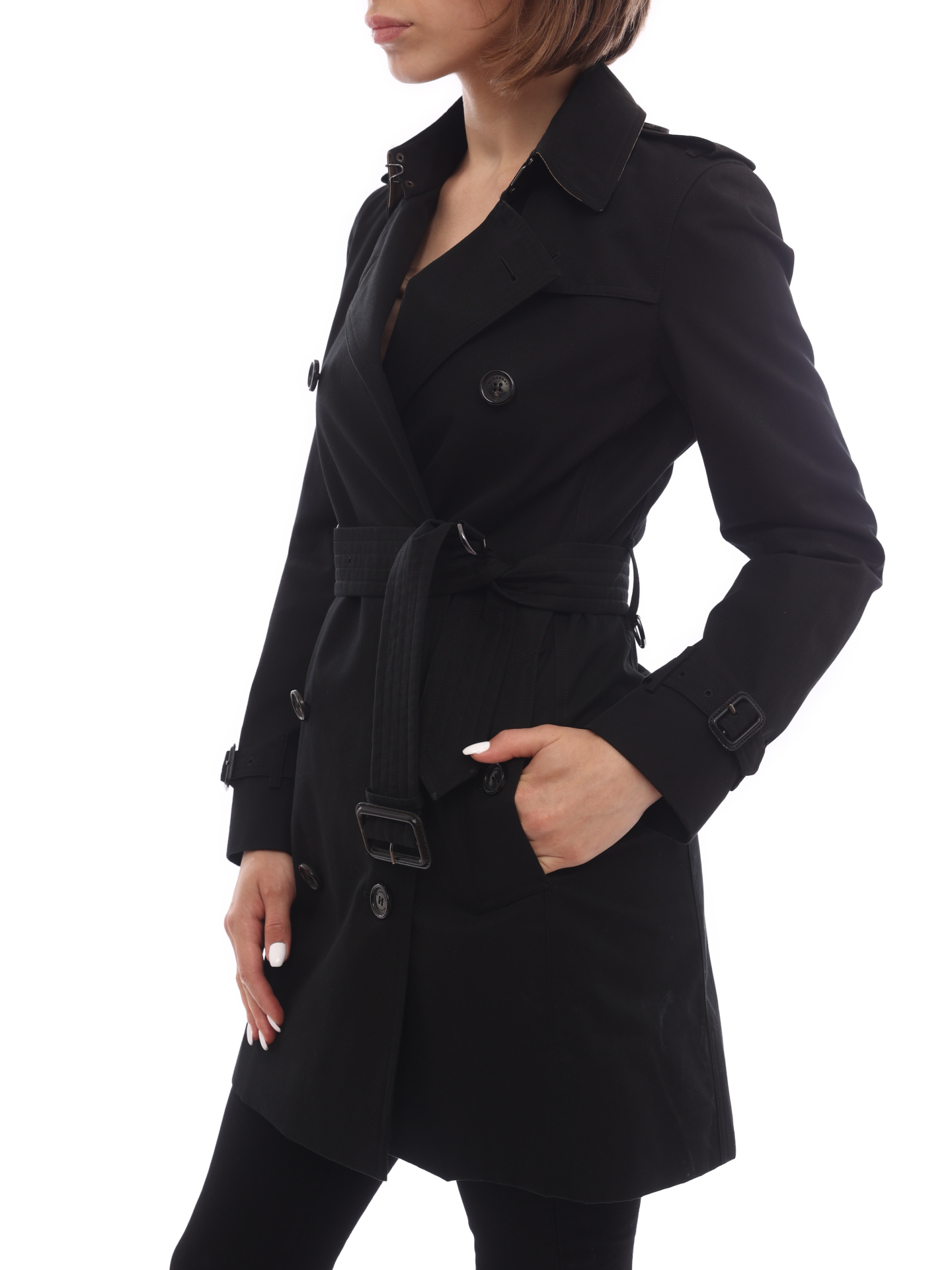 Плащ Burberry 3900459 черный женский — купить в интернет-магазине Verdistore