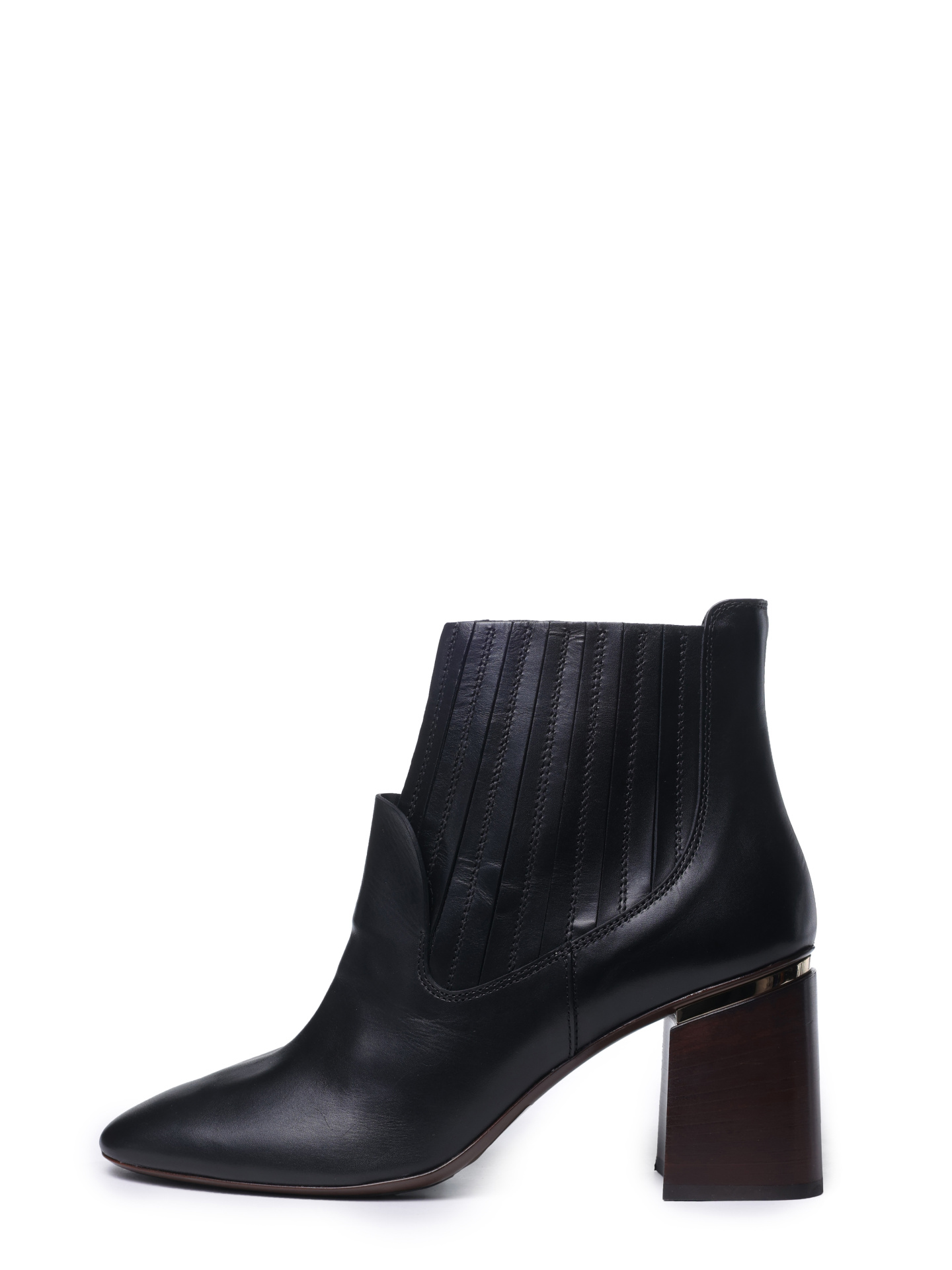 Ботильоны XXW11B0AA40GOCB999 черные кожаные на высоком каблуке  — купить в интернет-магазине Verdistore