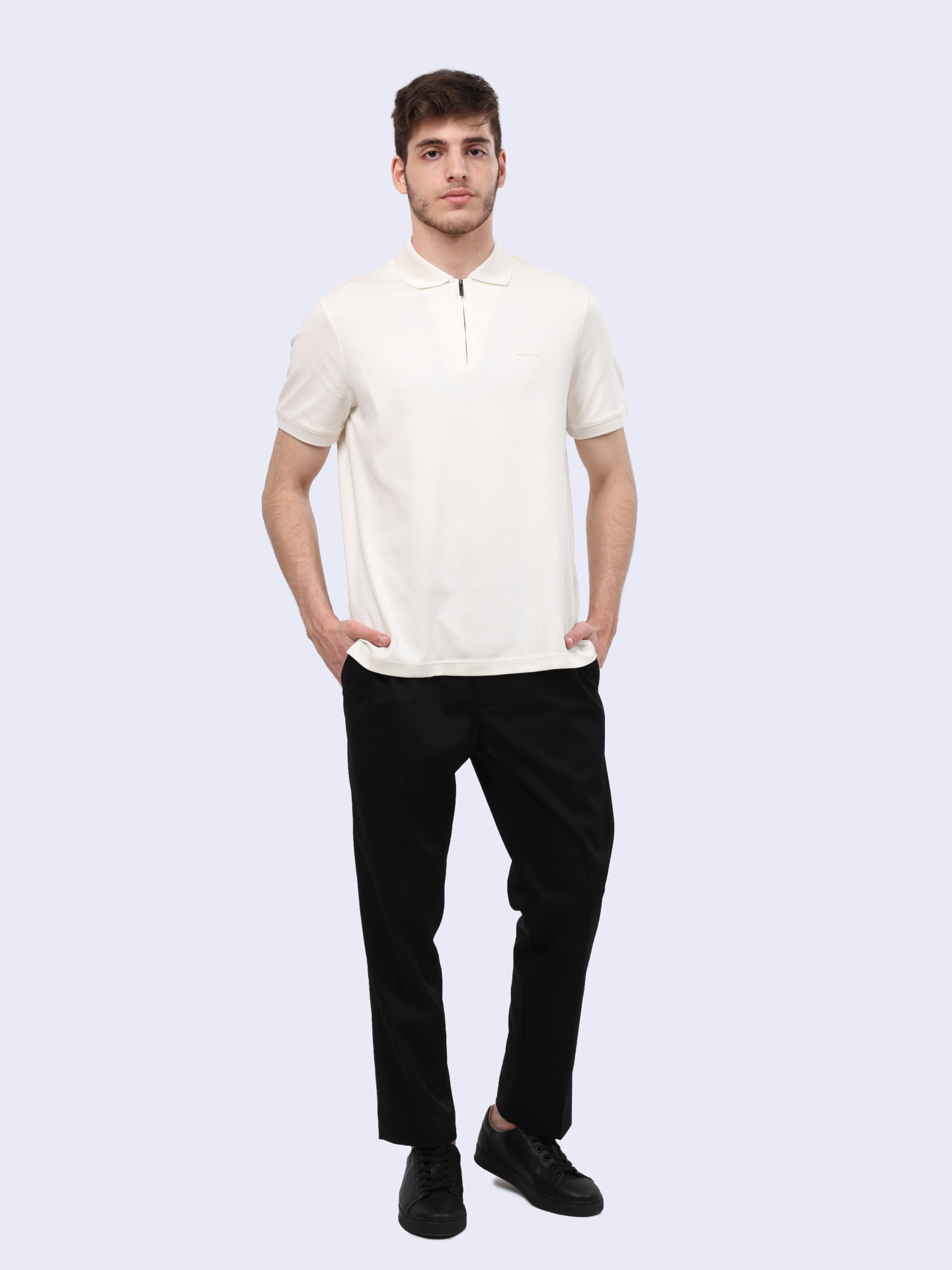 Поло Calvin Klein K10K112754 YAT белое мужское из хлопка — купить в интернет-магазине Verdistore