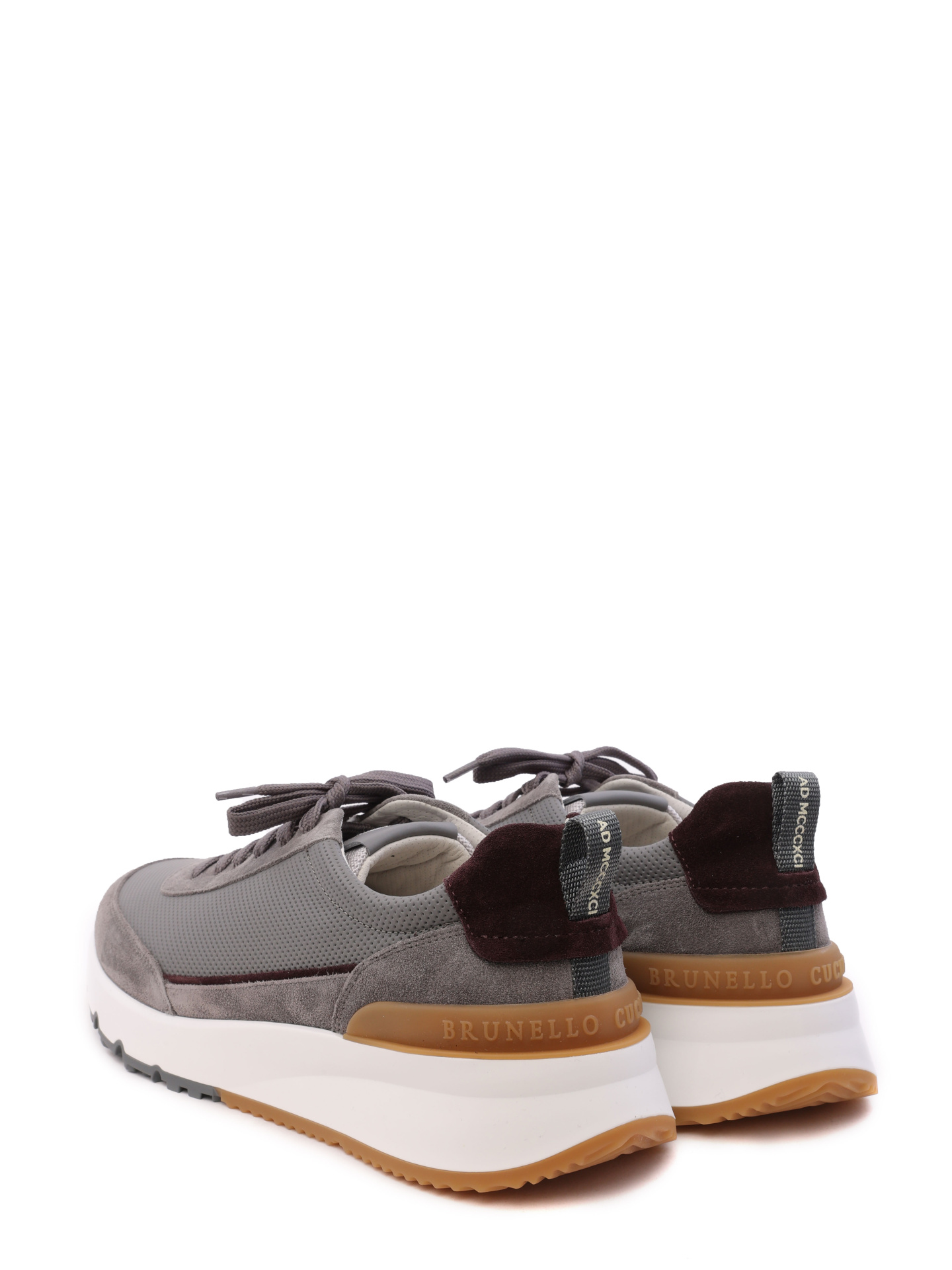 Кроссовки Brunello Cucinelli MZUFLB2183 CLZ24 комбинированные мужские с перфорацией — купить в интернет-магазине Verdistore