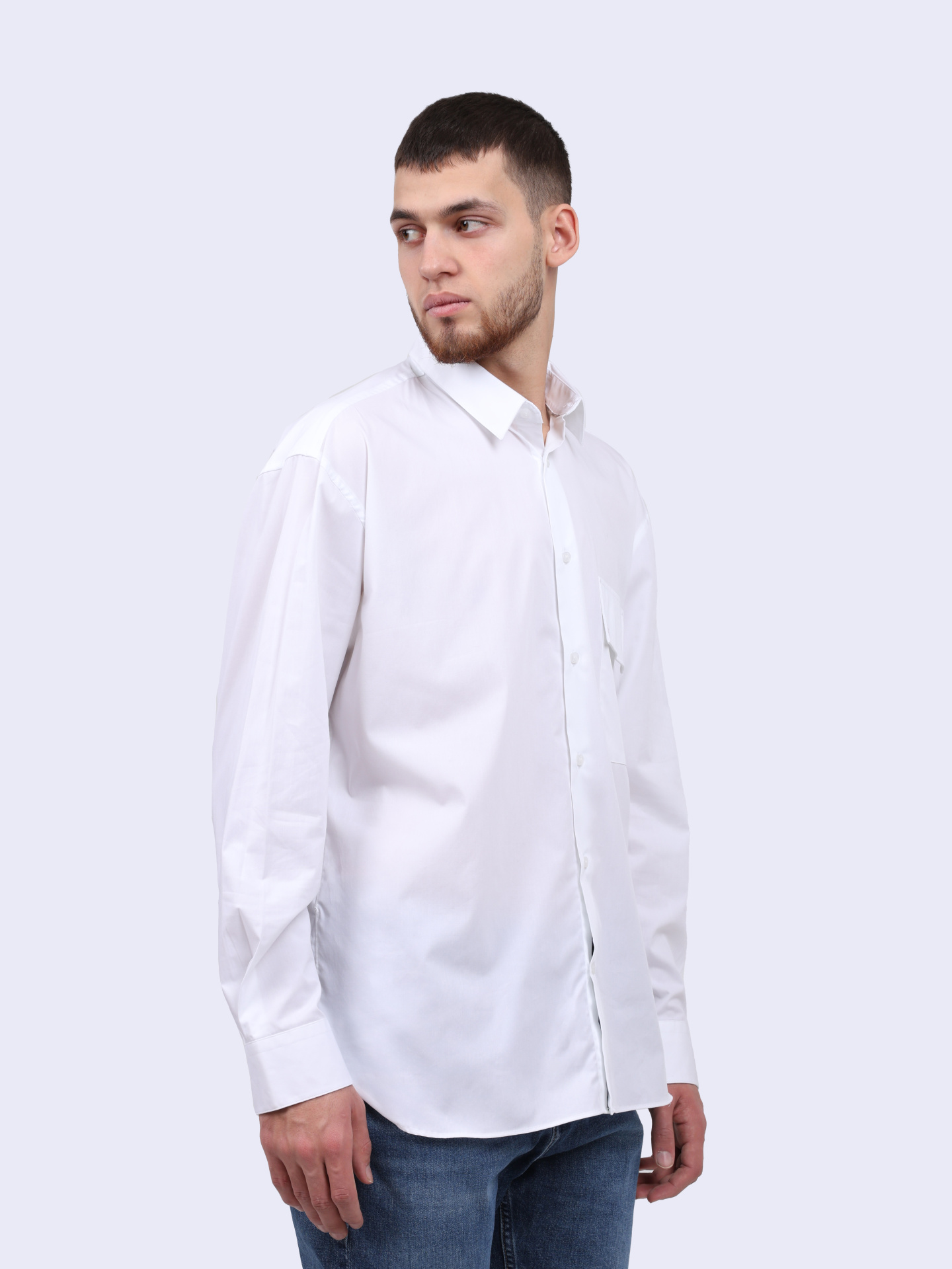 Рубашка Calvin Klein K10K110851 YAF белая мужская из хлопка — купить в интернет-магазине Verdistore