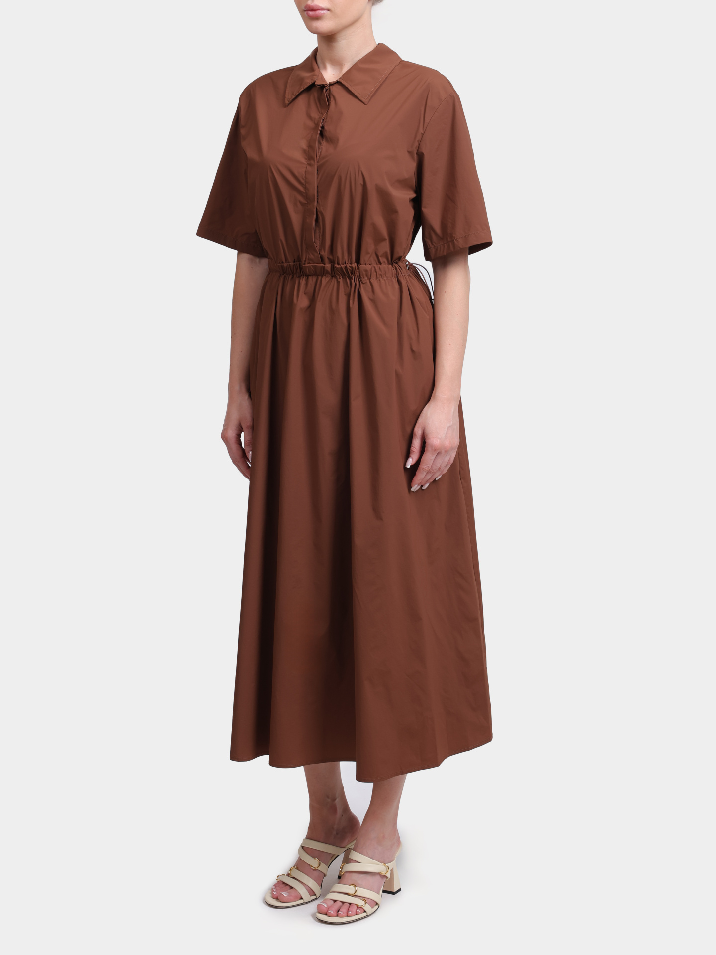 Платье Herno AB000061D 12431SZ 2240 терракотовое женское с поясом кулиской — купить в интернет-магазине Verdistore