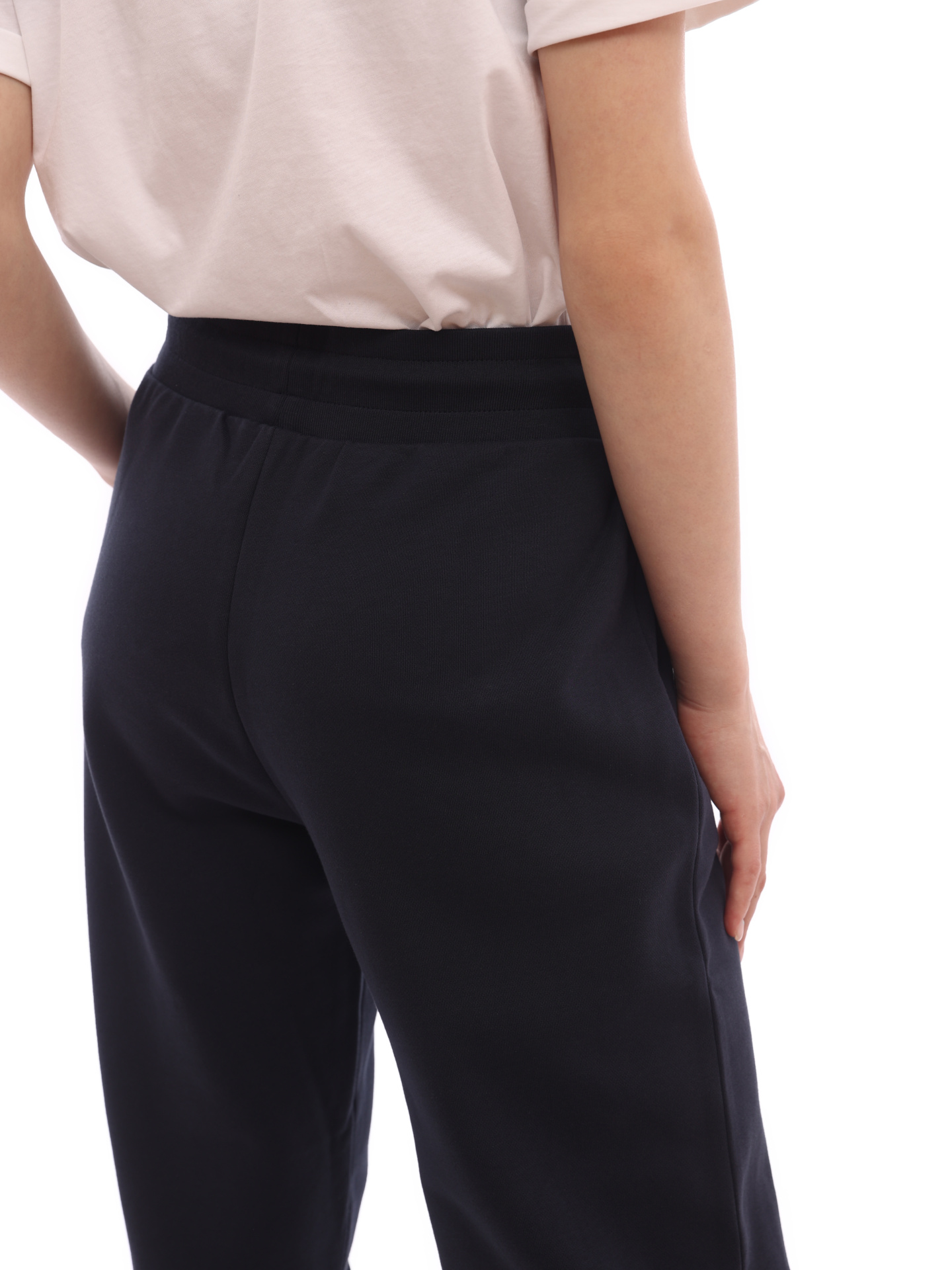 картинка Брюки спортивные Armani Exchange 3LYP75 YJ6UZ 1593 темно-синие женские с манжетами от магазина Verdistore