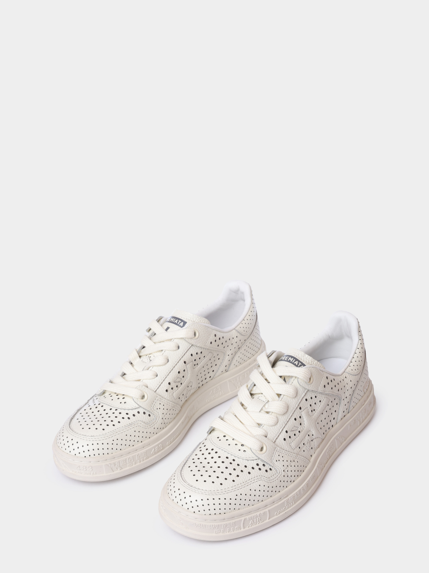 Кеды Premiata Sport QUINND VAR 8251 белые женские с перфорацией — купить в интернет-магазине Verdistore