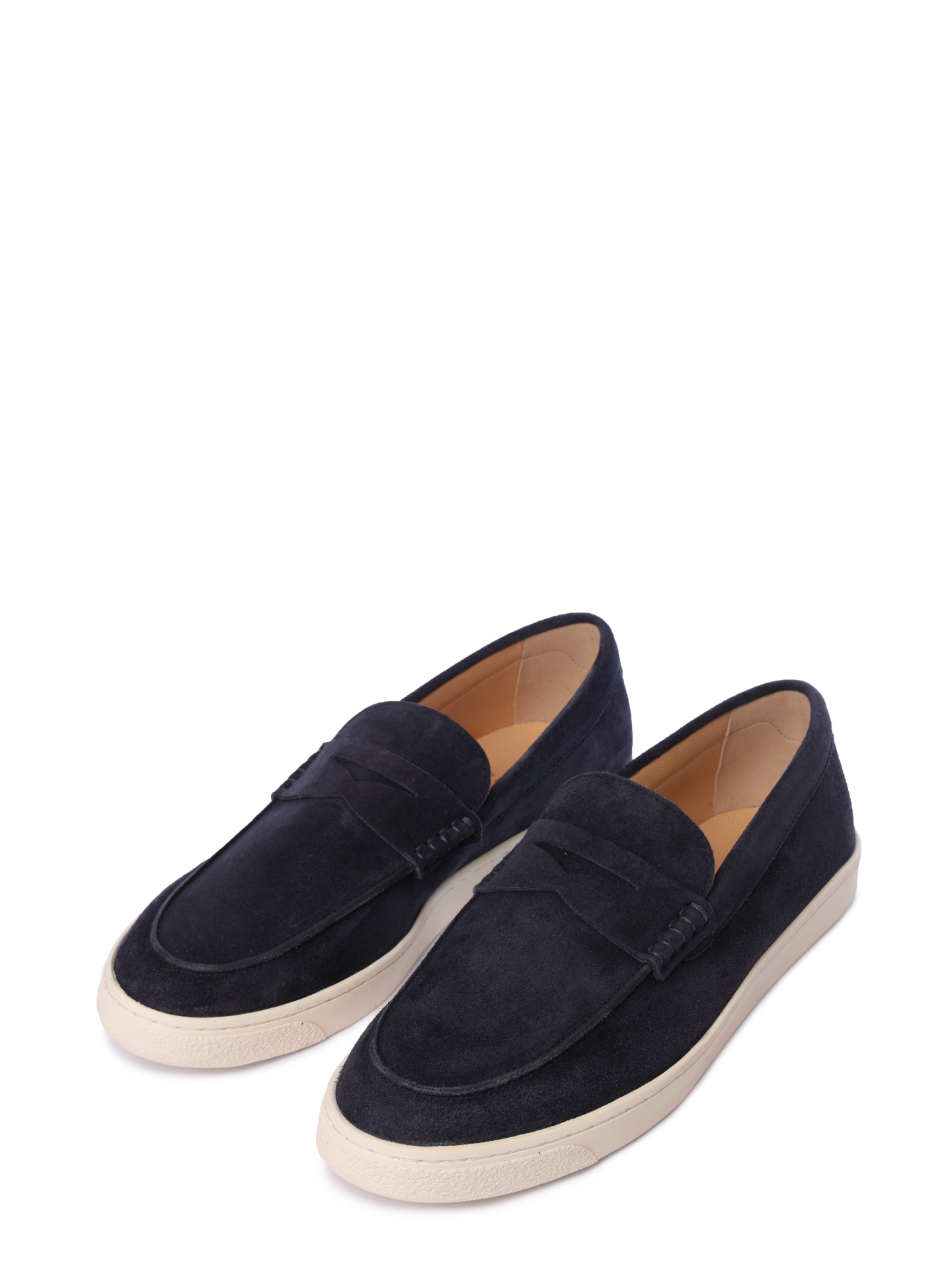 Лоферы Brunello Cucinelli MZUSILN312 C8144 темно-синие мужские из замши — купить в интернет-магазине Verdistore