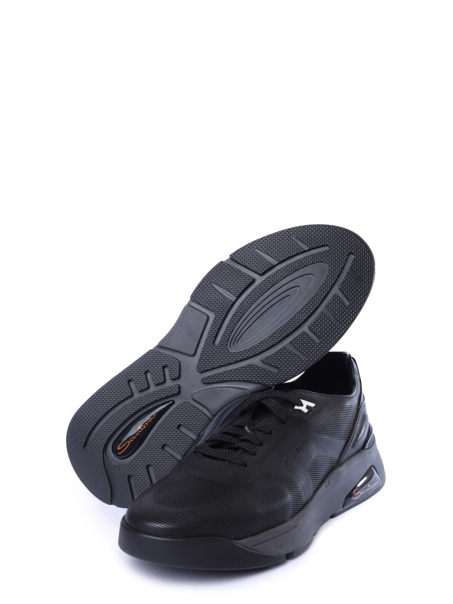 Кроссовки MBHG22012ANETATFN20 черные из зернистой кожи — купить в интернет-магазине Verdistore