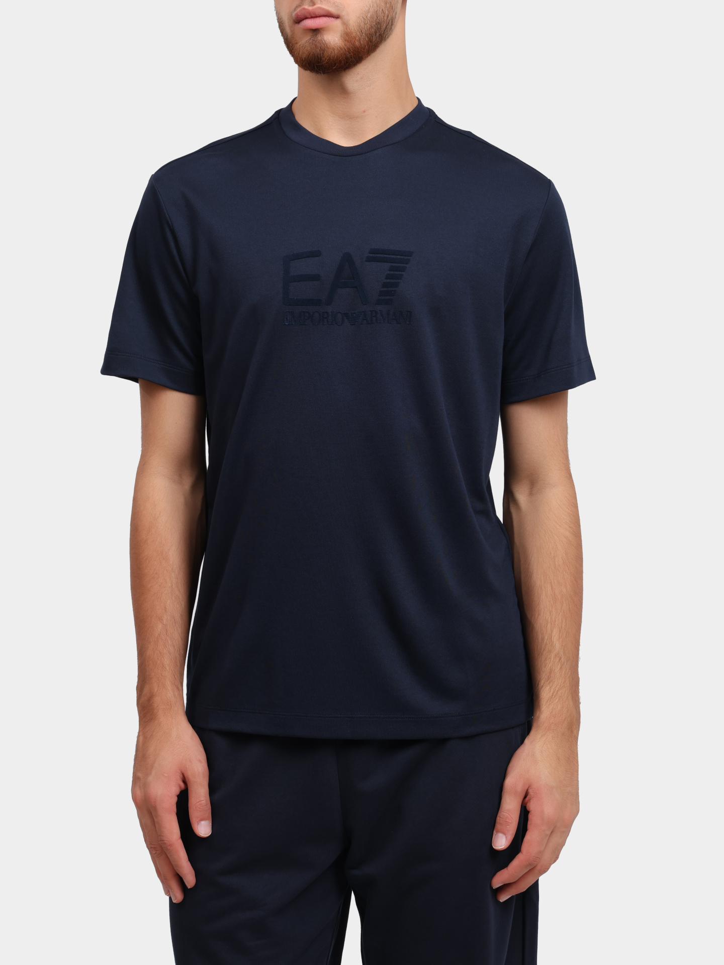 Футболка EA7 7M000092 AF13870 UB102 темно-синяя мужская — купить в интернет-магазине Verdistore