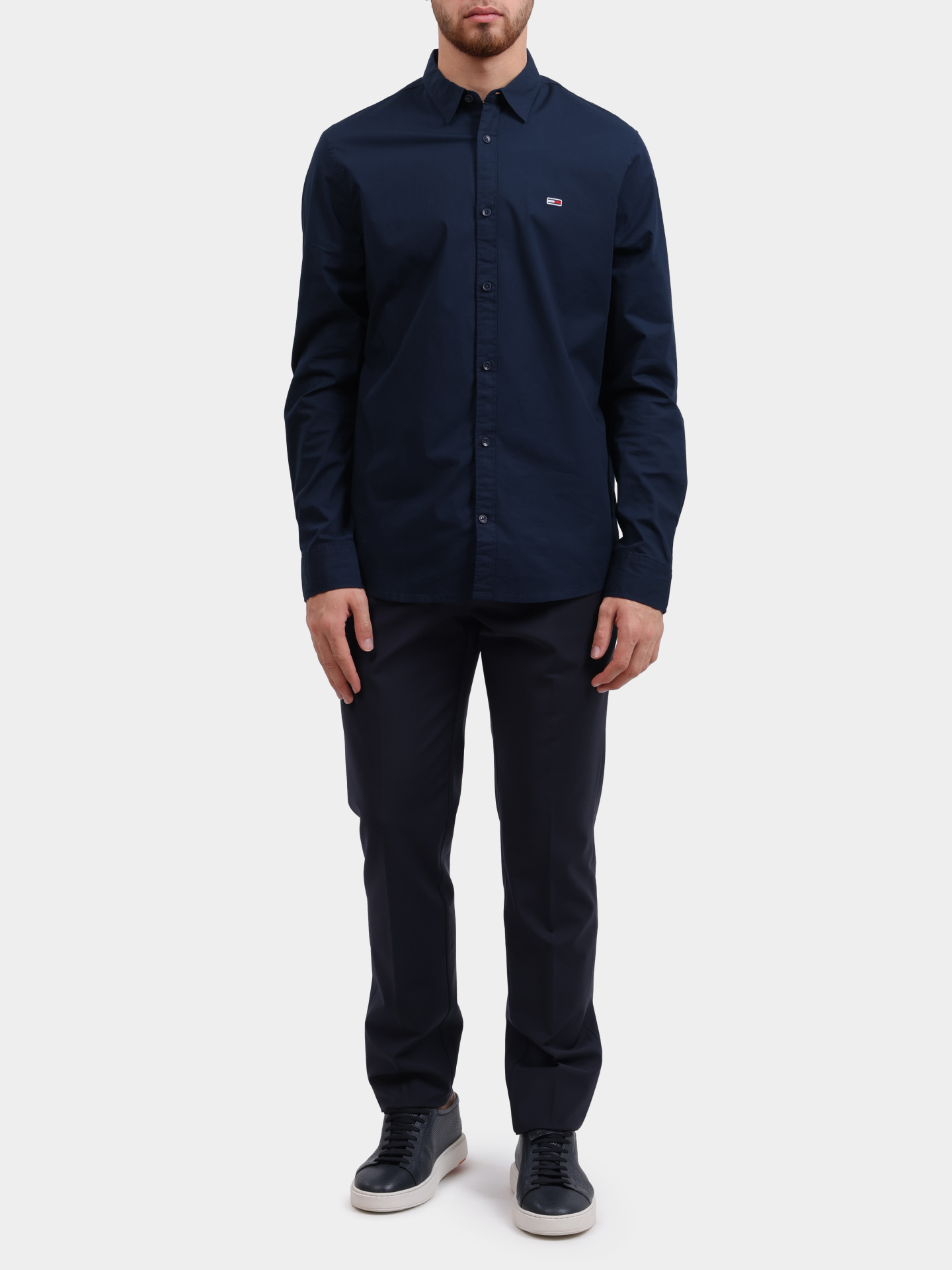 Рубашка Tommy Jeans DM0DM19519 C1G хлопковая мужская — купить в интернет-магазине Verdistore