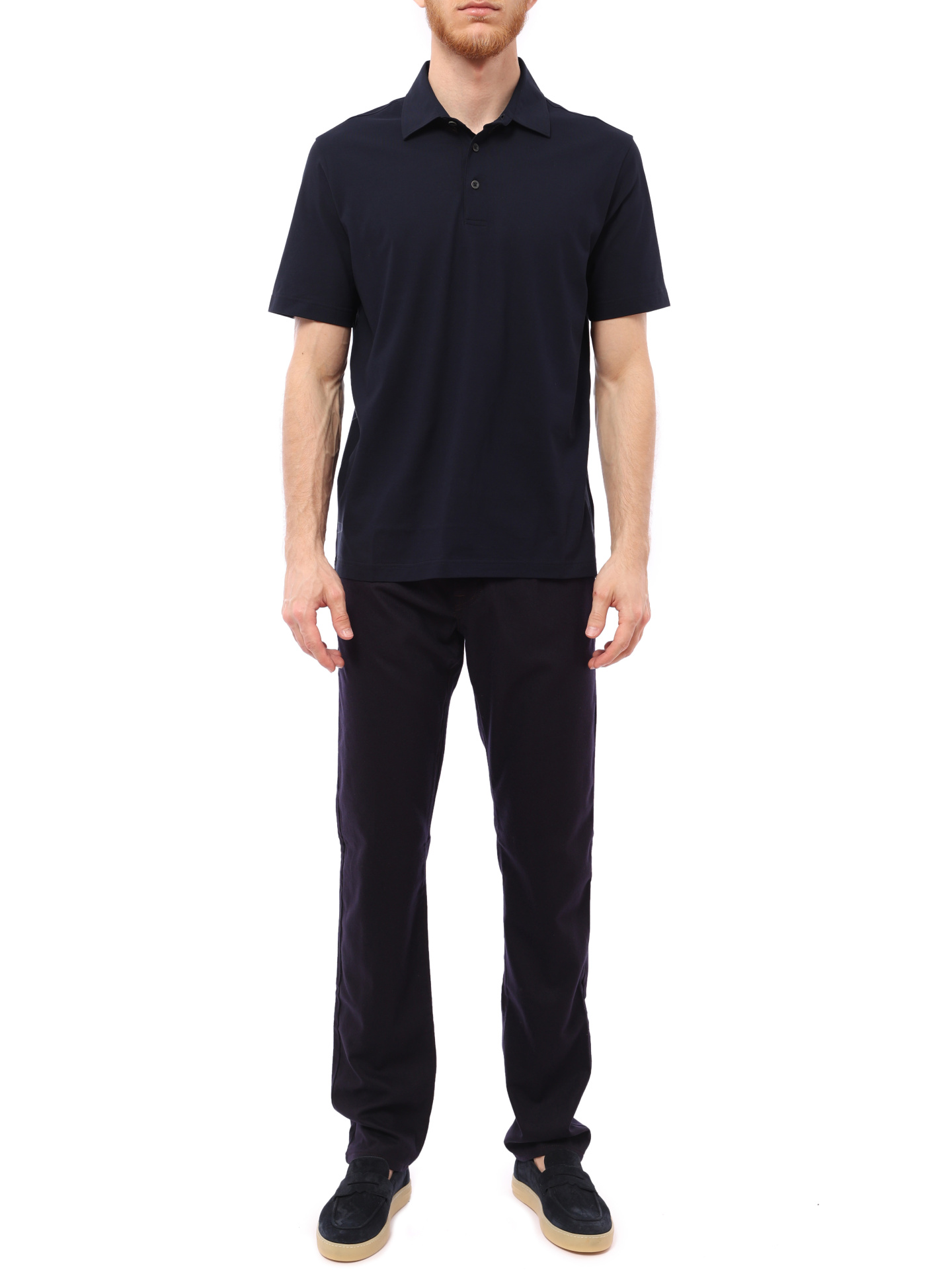 Брюки темно-синие хлопковые  — купить в интернет-магазине Verdistore