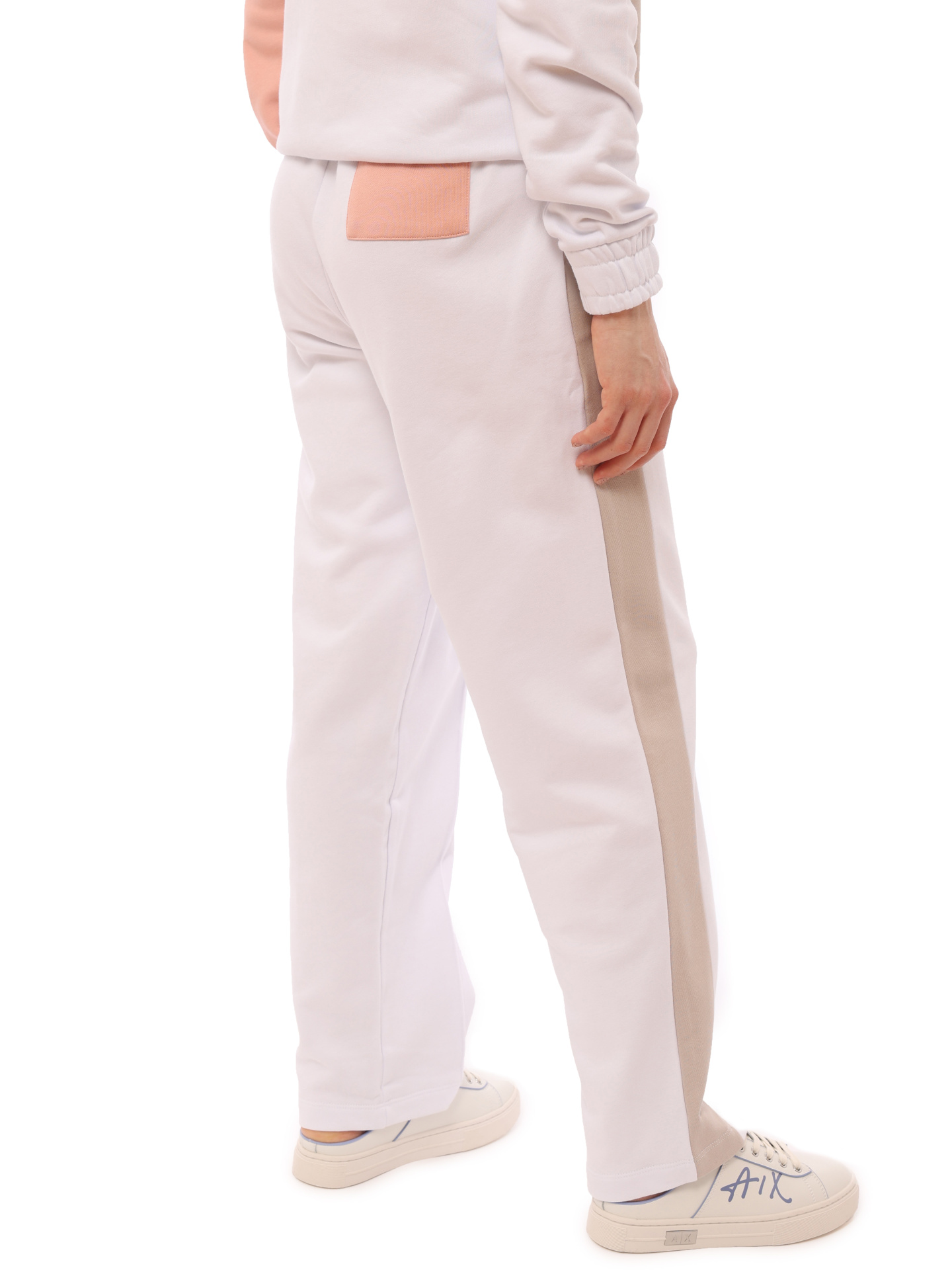 Брюки спортивные Armani Exchange 3RYP79 YJDHZ 41BB комбинированные женские с лампасами — купить в интернет-магазине Verdistore