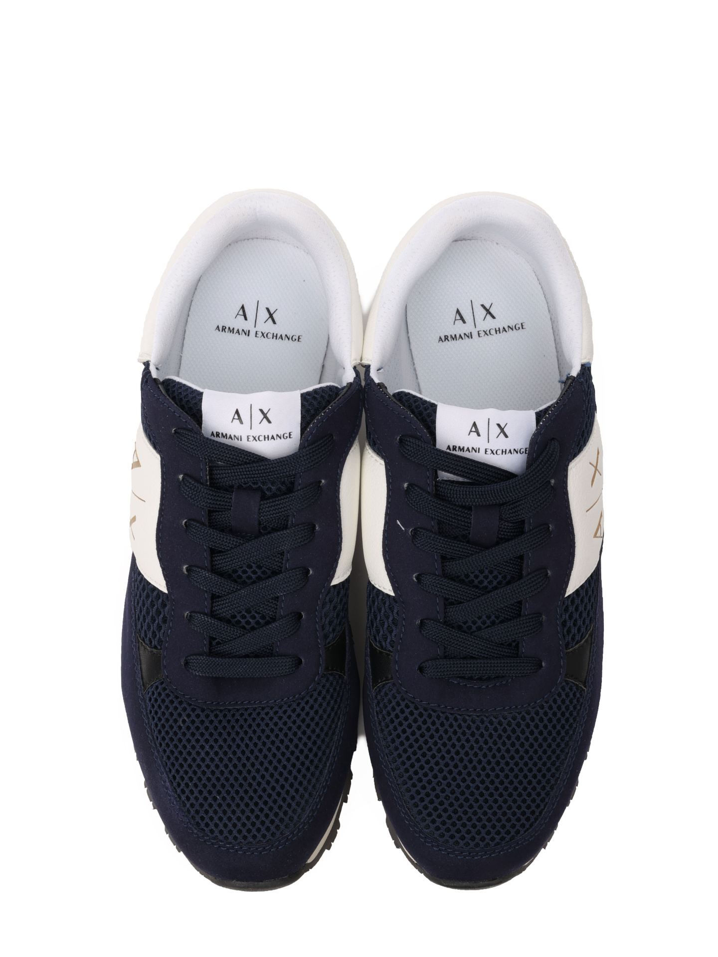 Кроссовки Armani Exchange XUX181 XV807 K568 темно-синие комбинированные мужские — купить в интернет-магазине Verdistore