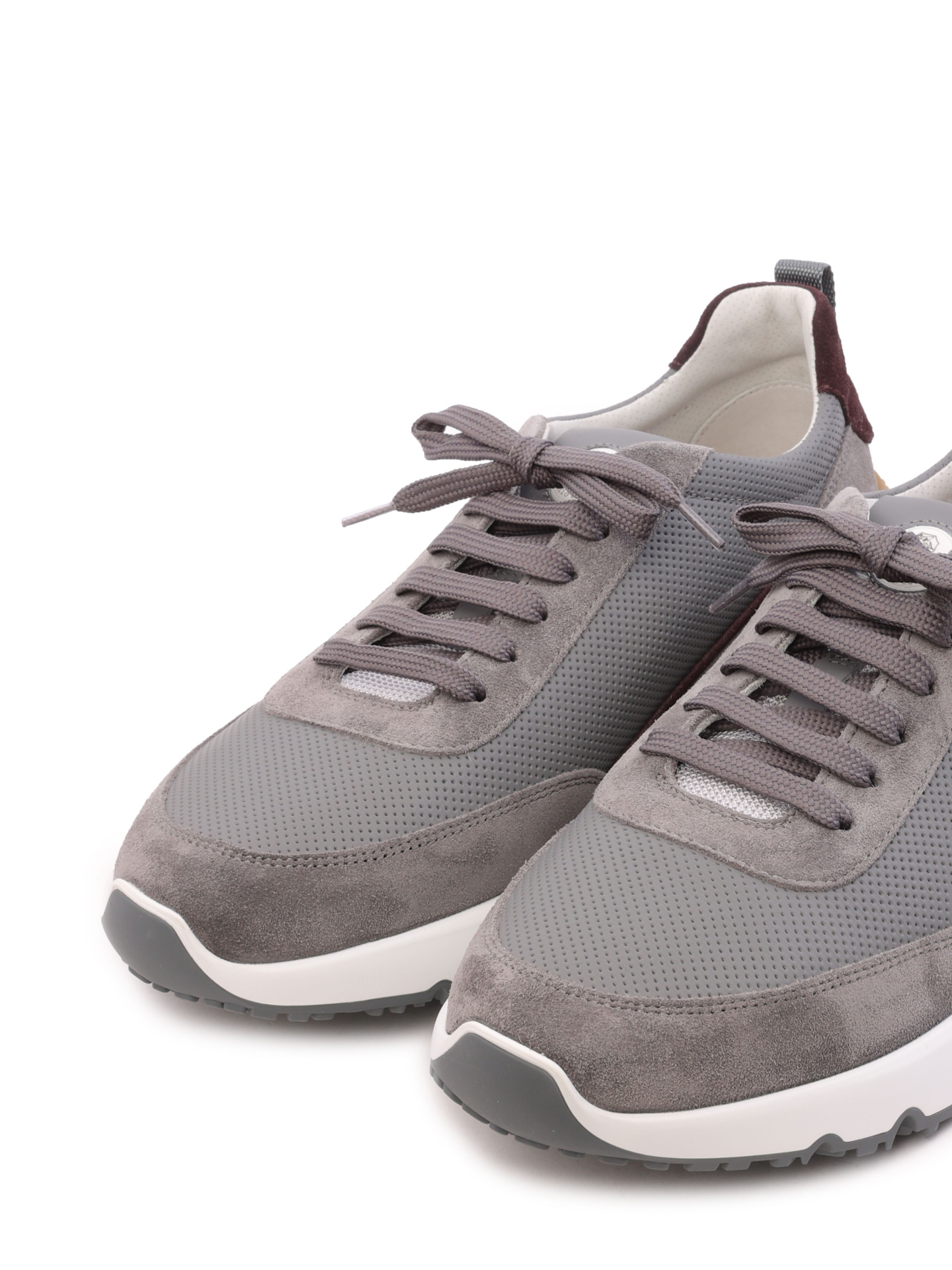 Кроссовки Brunello Cucinelli MZUFLB2183 CLZ24 комбинированные мужские с перфорацией — купить в интернет-магазине Verdistore