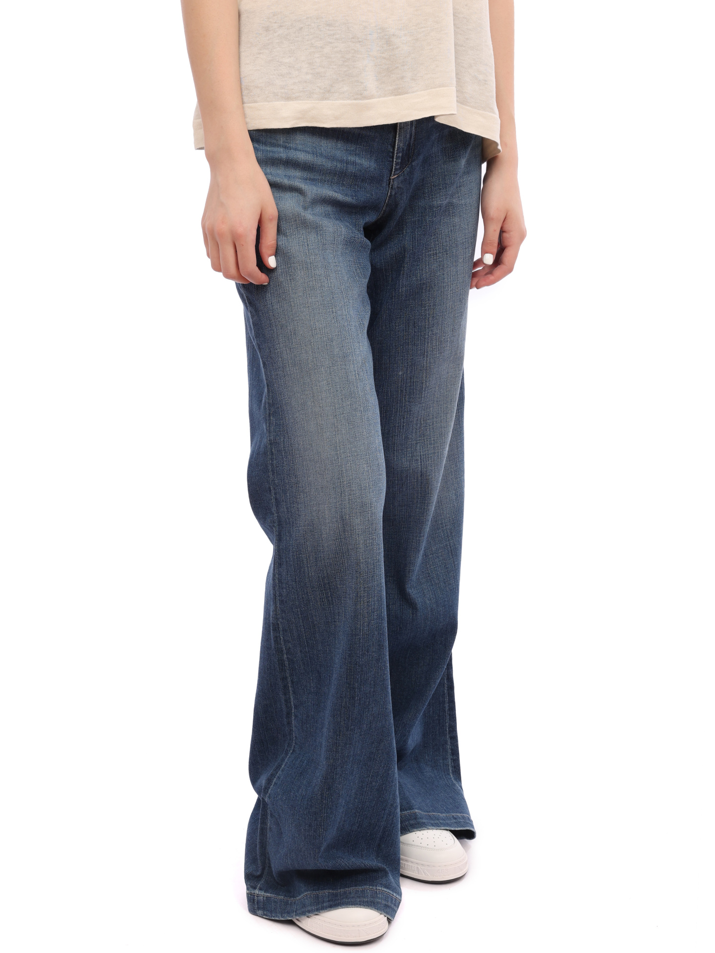 Джинсы AG The Lana PVC 1654 DNU синие женские широкого кроя — купить в интернет-магазине Verdistore