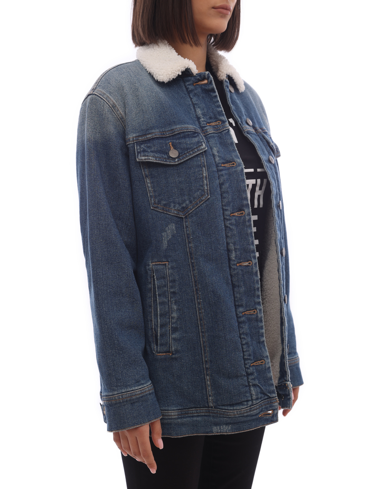 Куртка Armani Exchange 6ZYB02 утепленная женская из денима — купить в интернет-магазине Verdistore