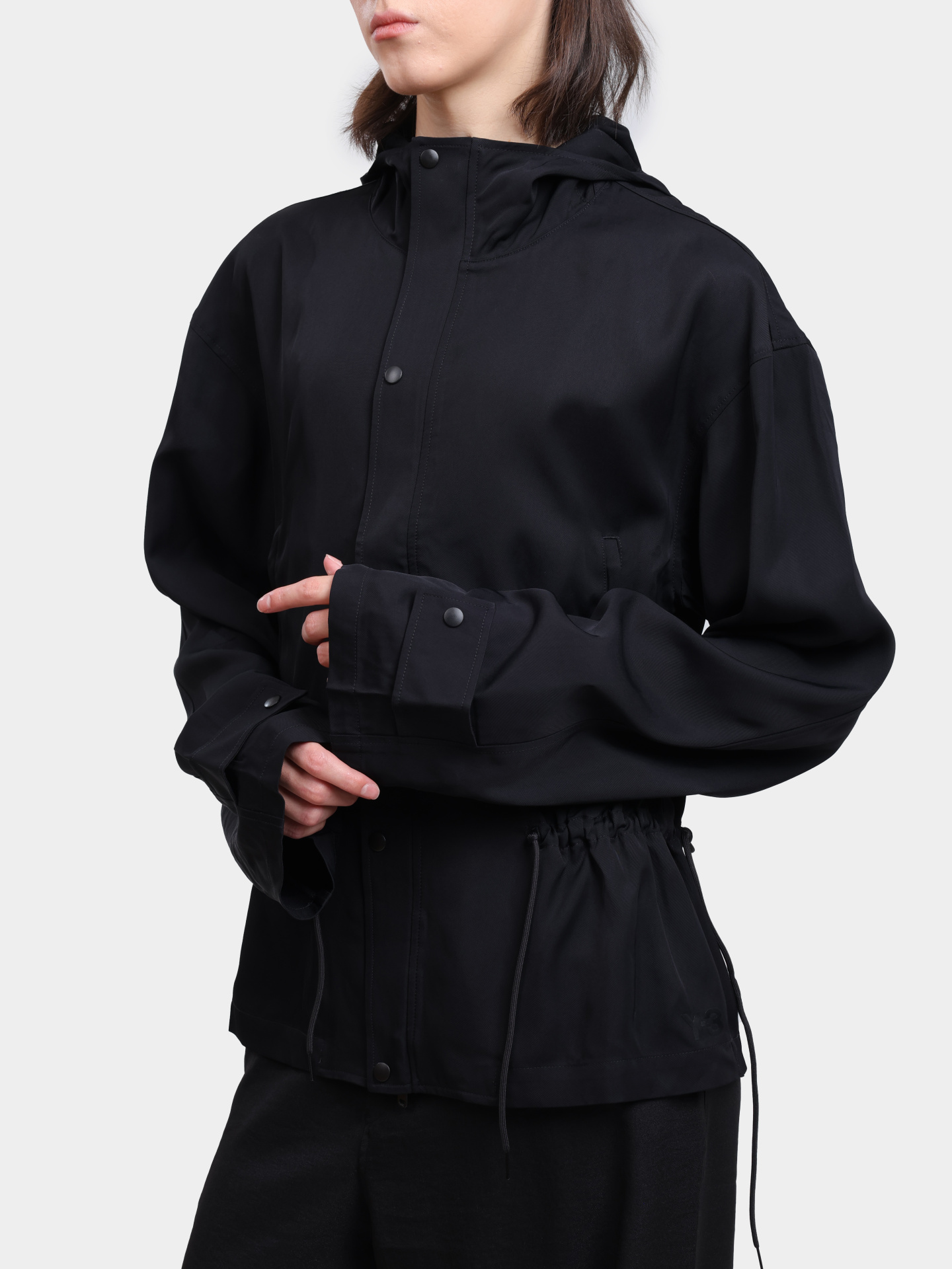 Мастерка Y-3 JD1760 черная женская с капюшоном — купить в интернет-магазине Verdistore