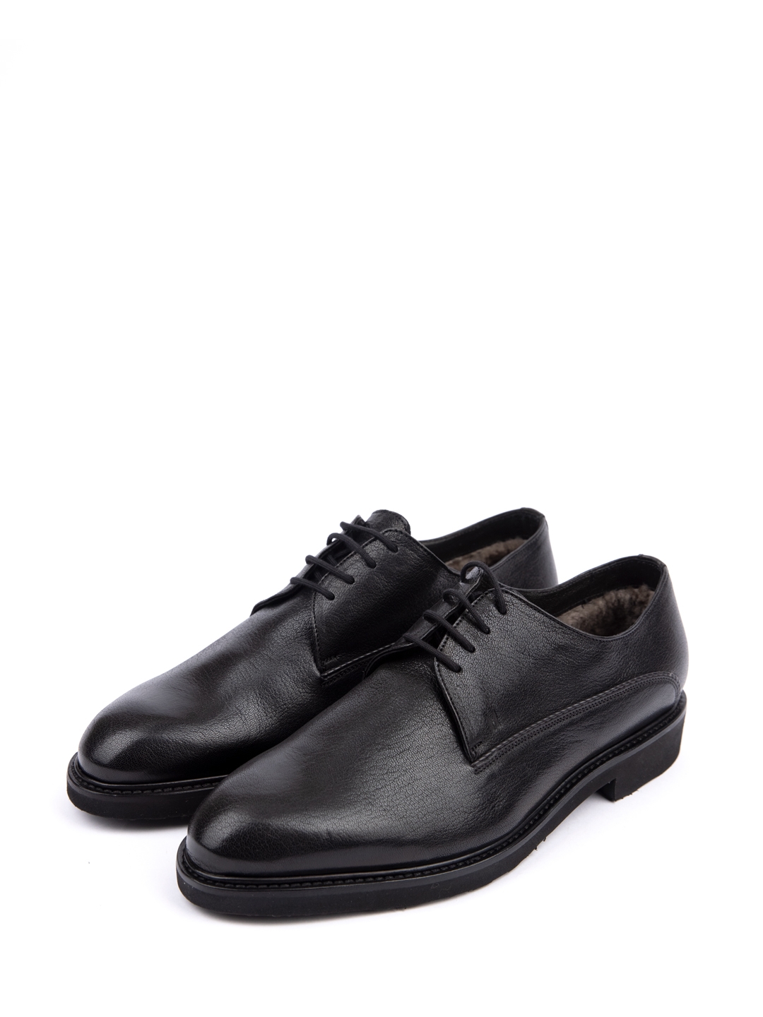 Кожаные дерби черные из гладкой кожи — купить в интернет-магазине Verdistore