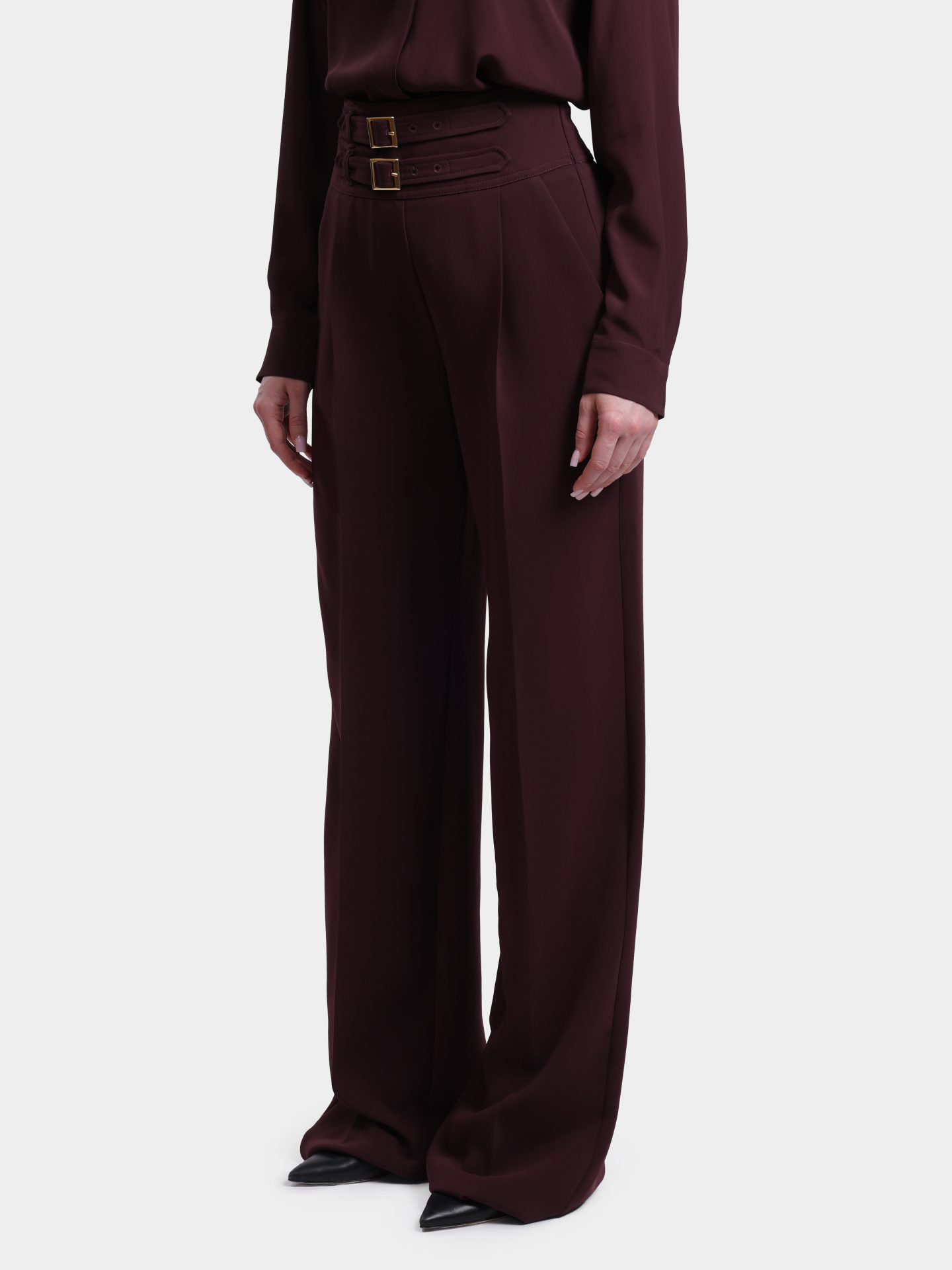 Брюки MARELLA MLLACERBO 002 бордовые женские — купить в интернет-магазине Verdistore